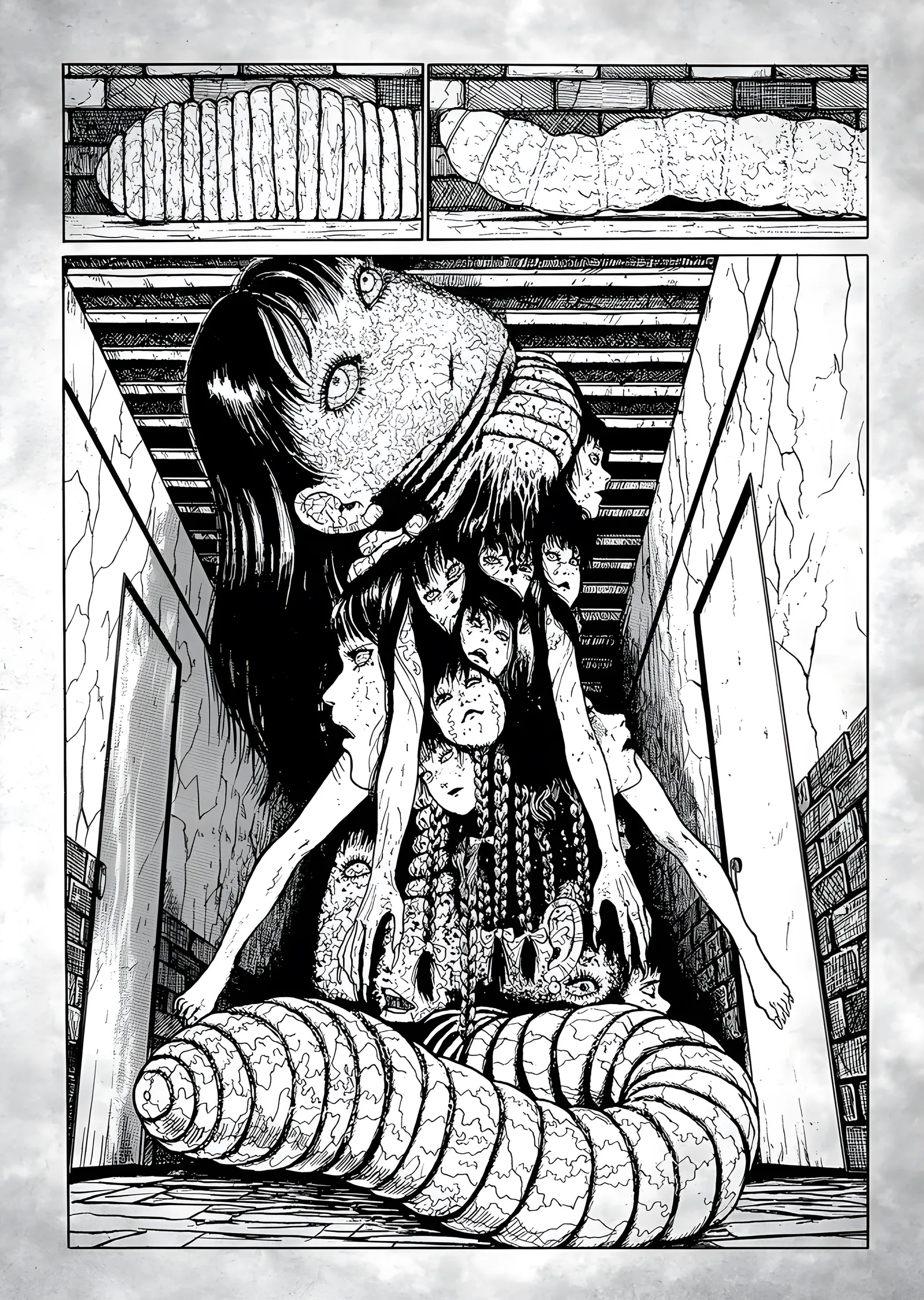 Junji Ito - Çok Başlı Dehşet metal tablo