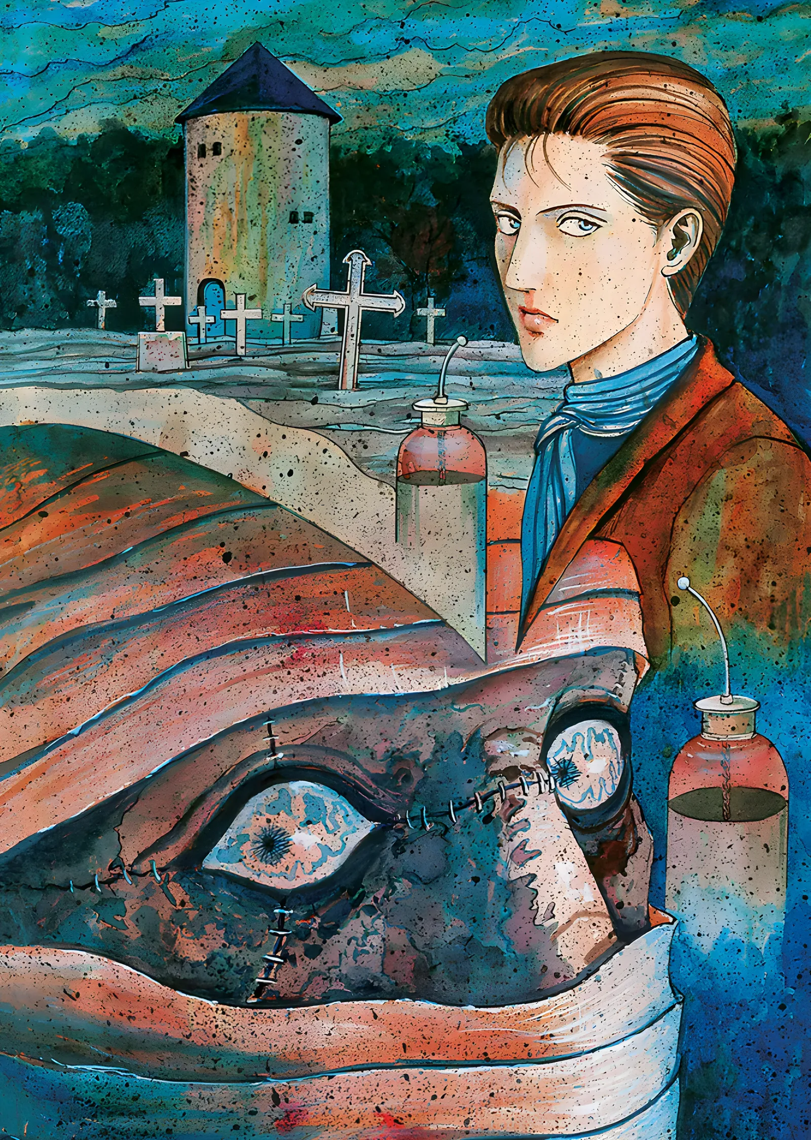 Junji Ito - Mezarlık Vizyonu metal tablo