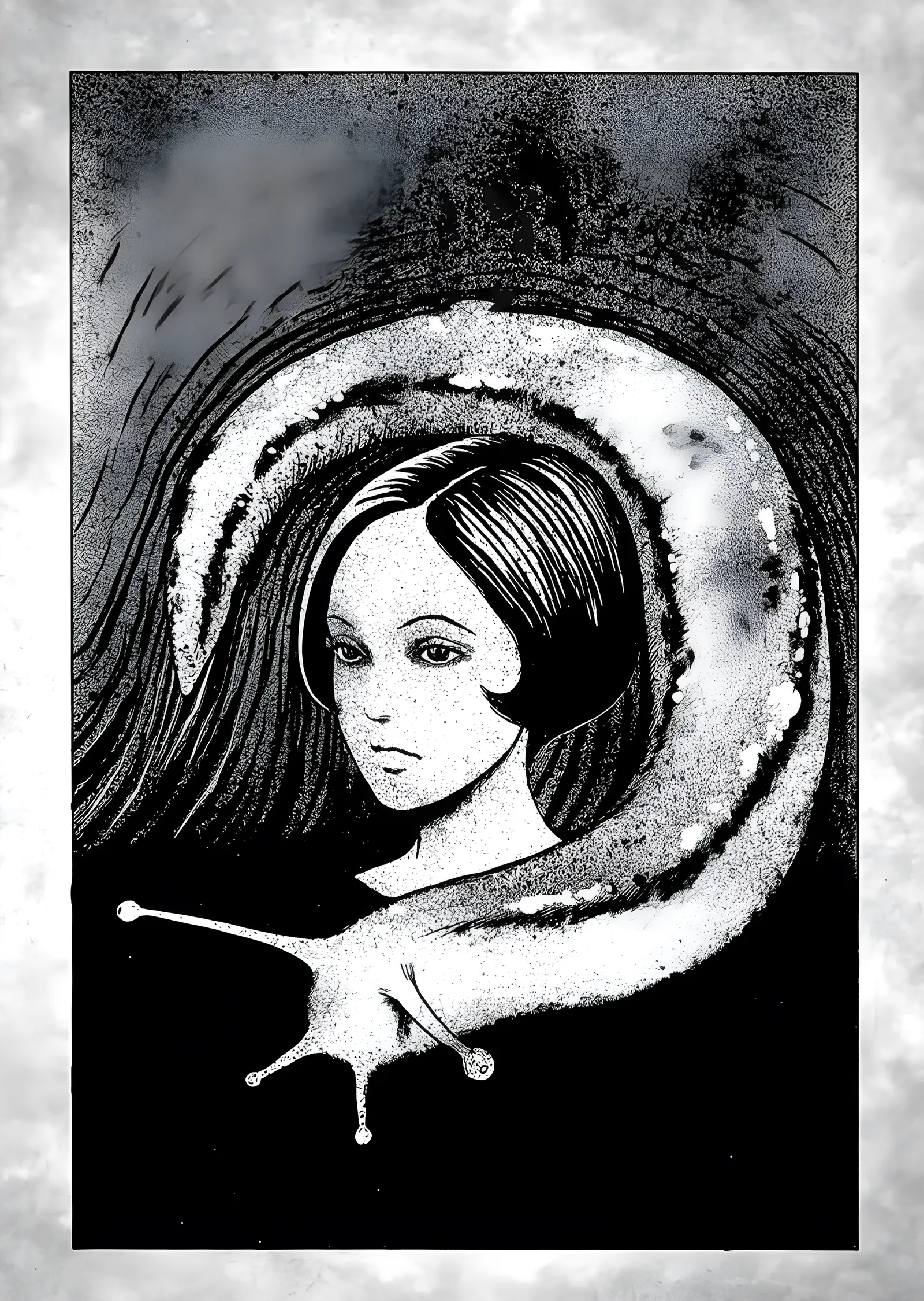 Junji Ito - Sümüklü Böcek Kız metal tablo