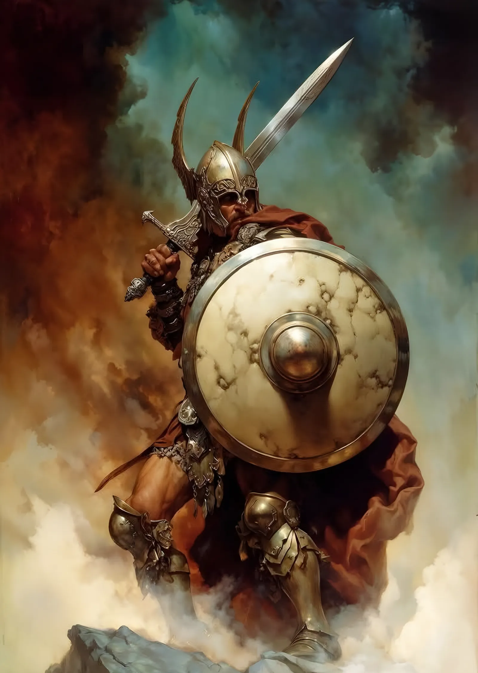 Kalkanlı Viking: Kızıl Sisin Ortasında metal tablo