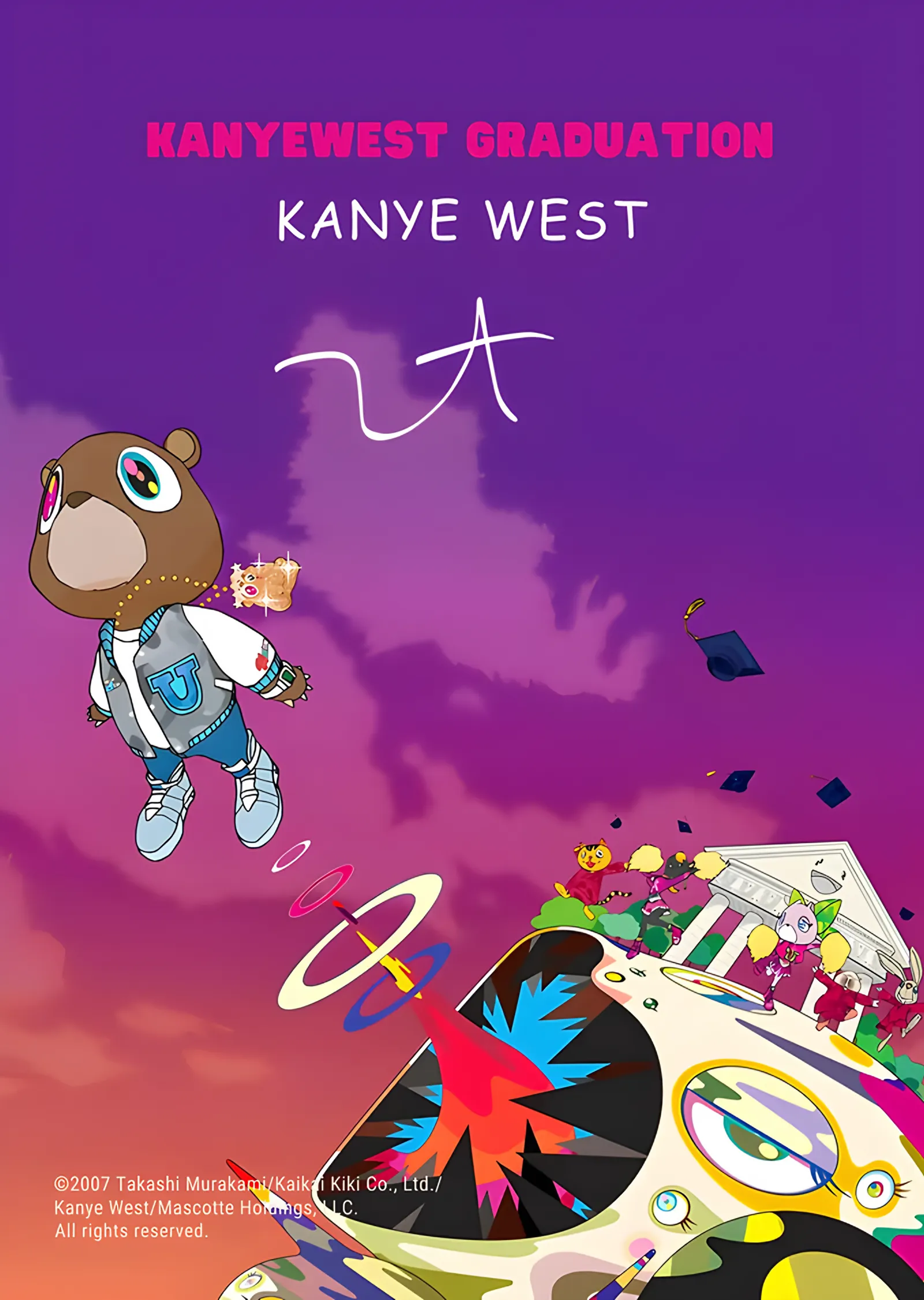 Kanye West: Graduation Albüm Kapağı metal tablo