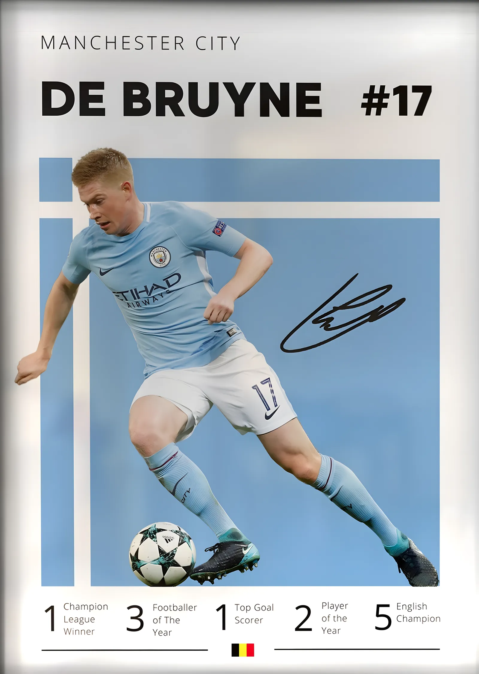 Kevin De Bruyne: Manchester City metal tablo