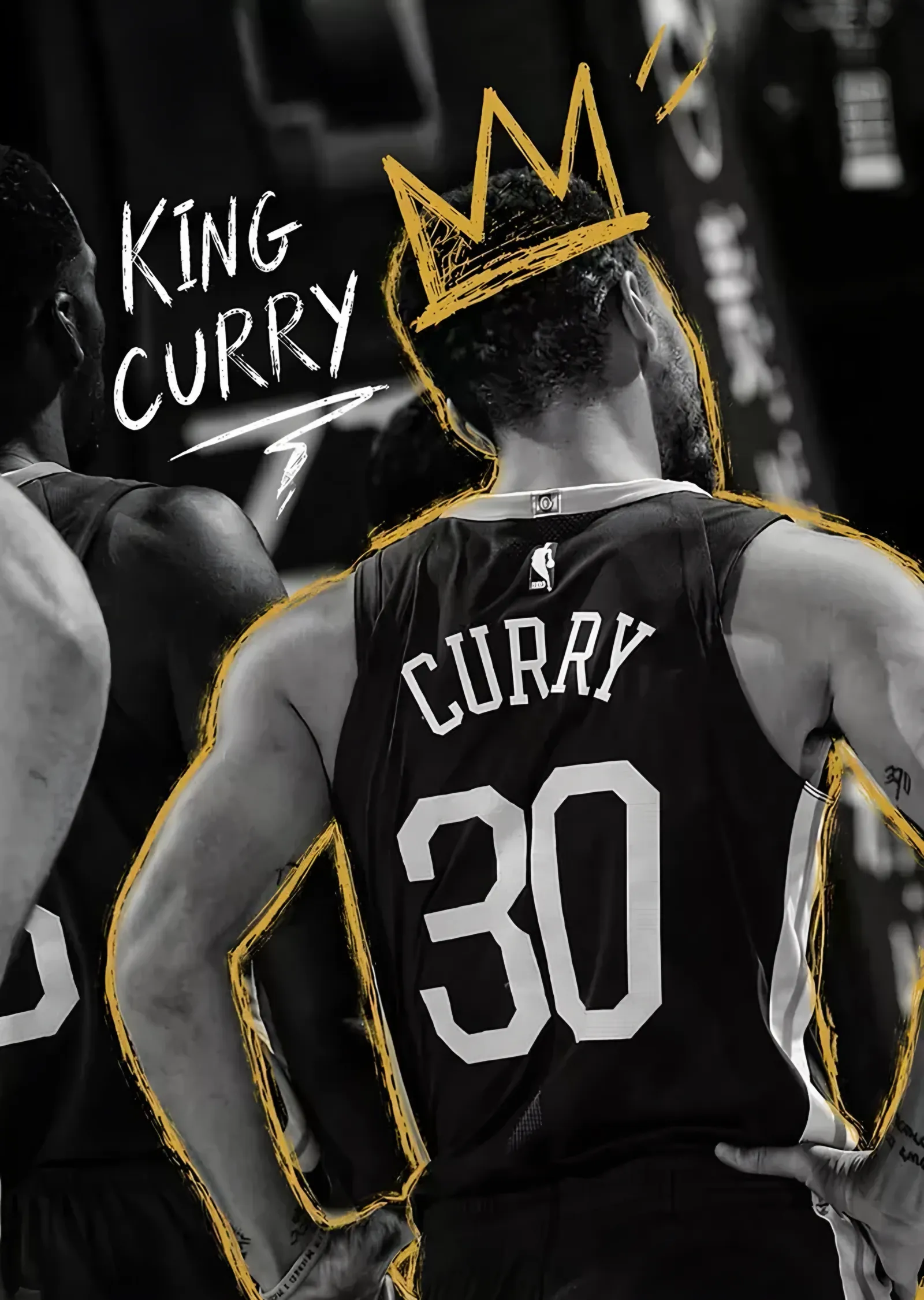 King Curry: Taçlı İki Yıldız metal tablo