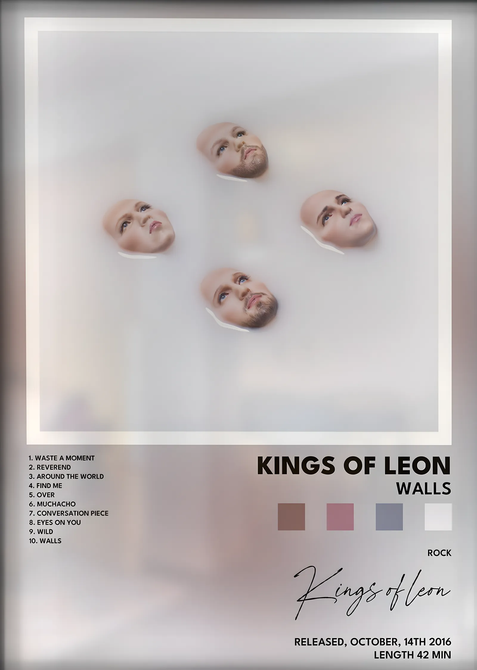 Kings of Leon: WALLS metal tablo
