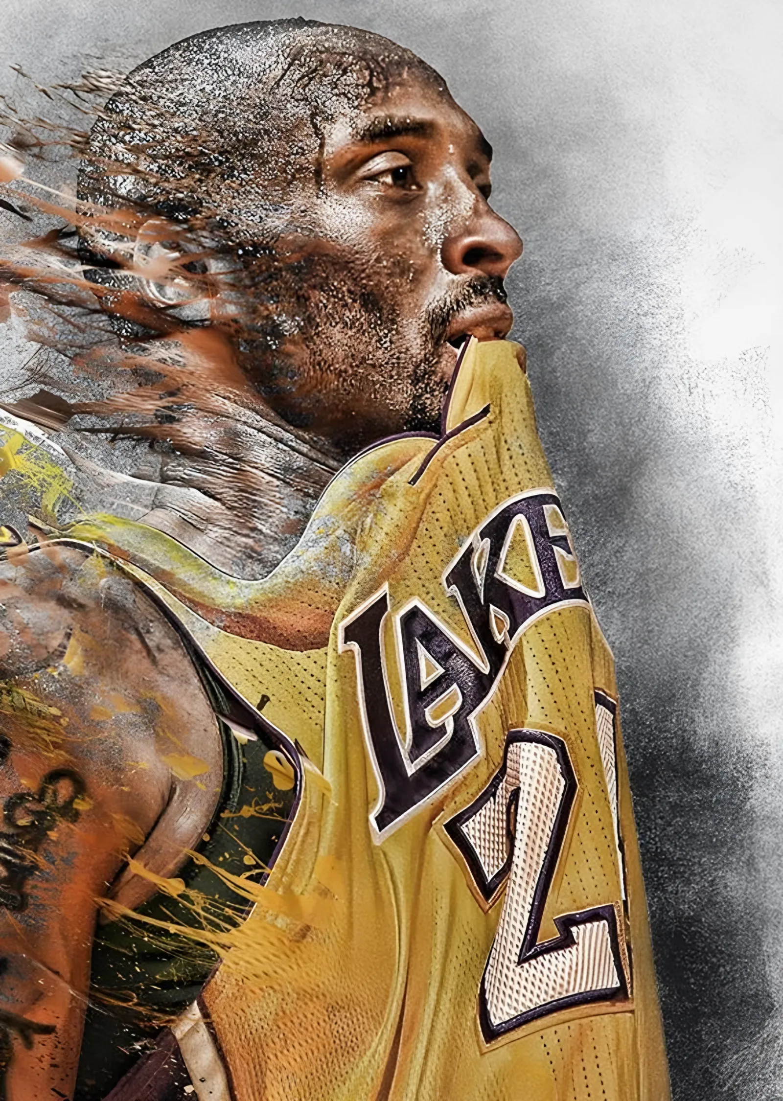 Kobe Bryant: Dağılan Portre metal tablo