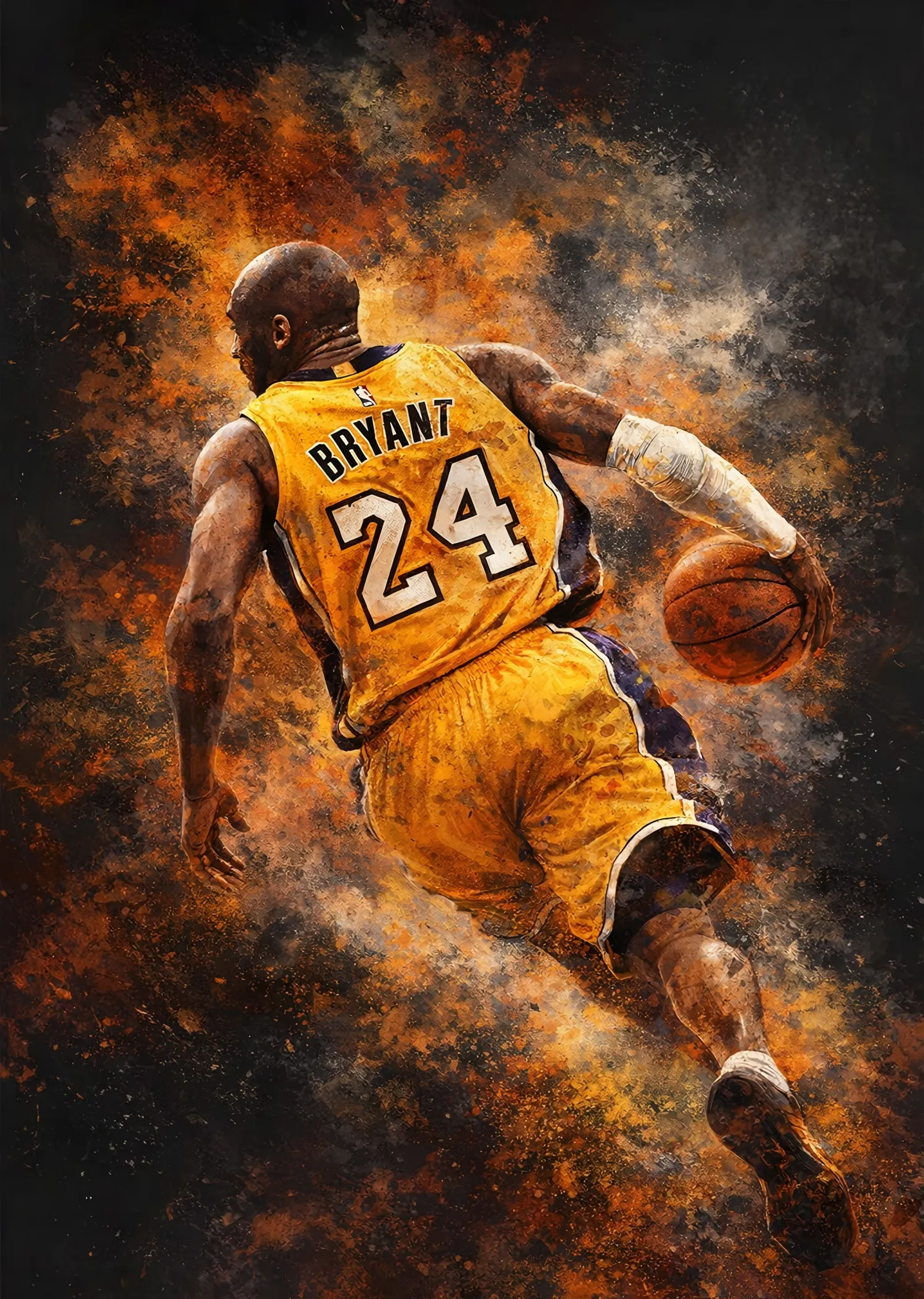 Kobe Bryant: Kıvılcımlı Smaç metal tablo