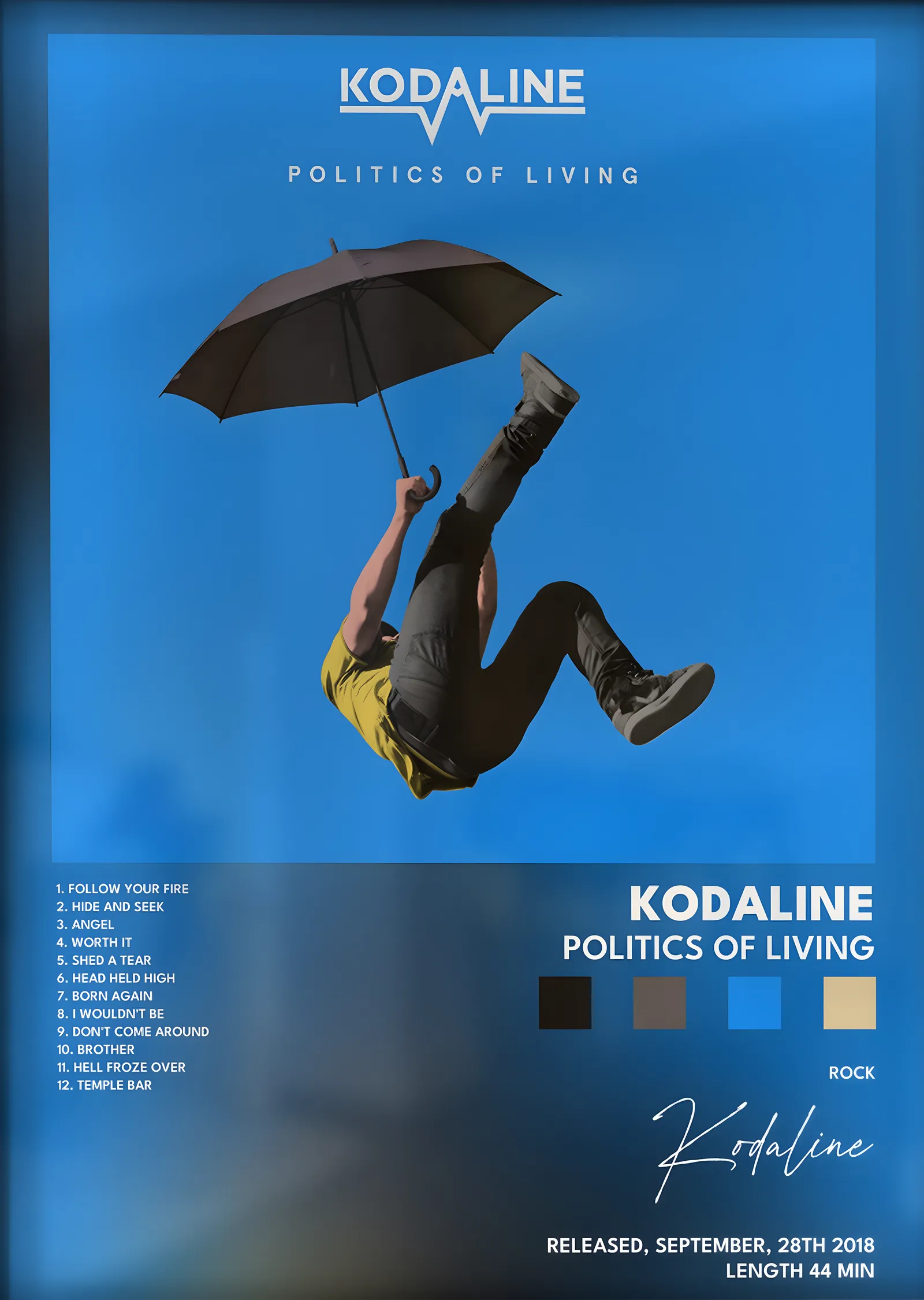 Kodaline: Politics of Living metal tablo