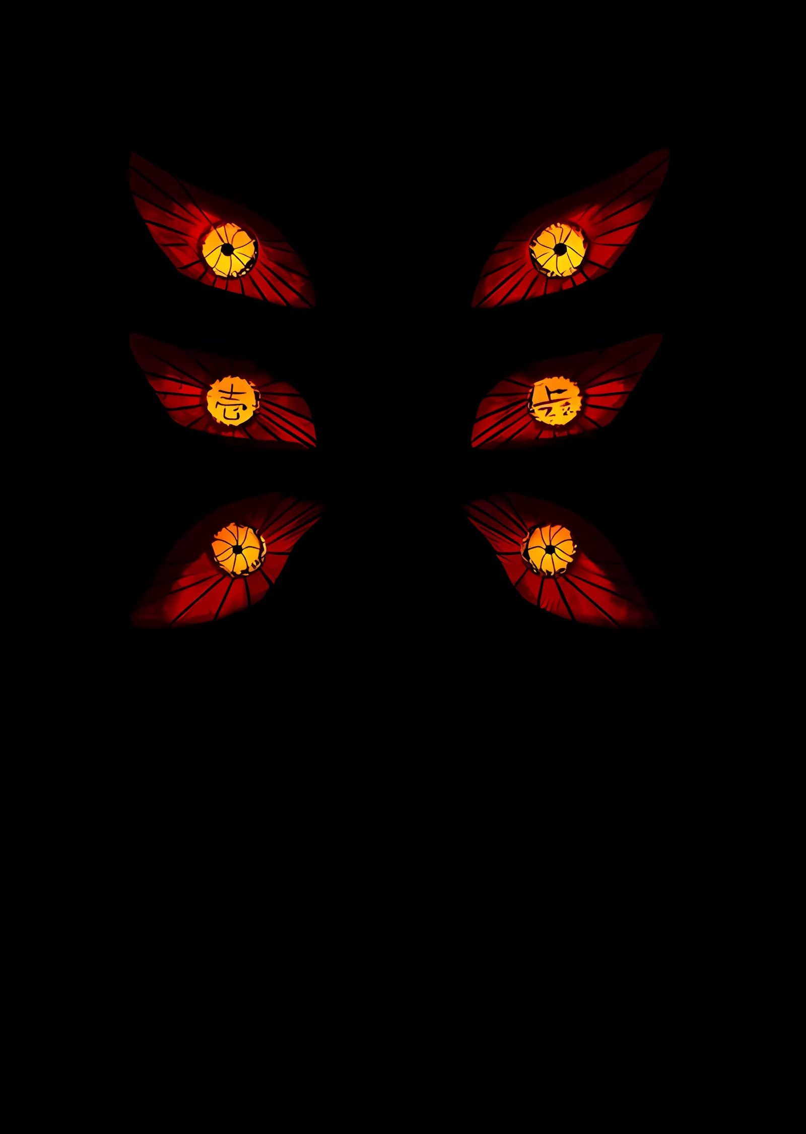 Kokushibo Kızıl Gözler metal tablo