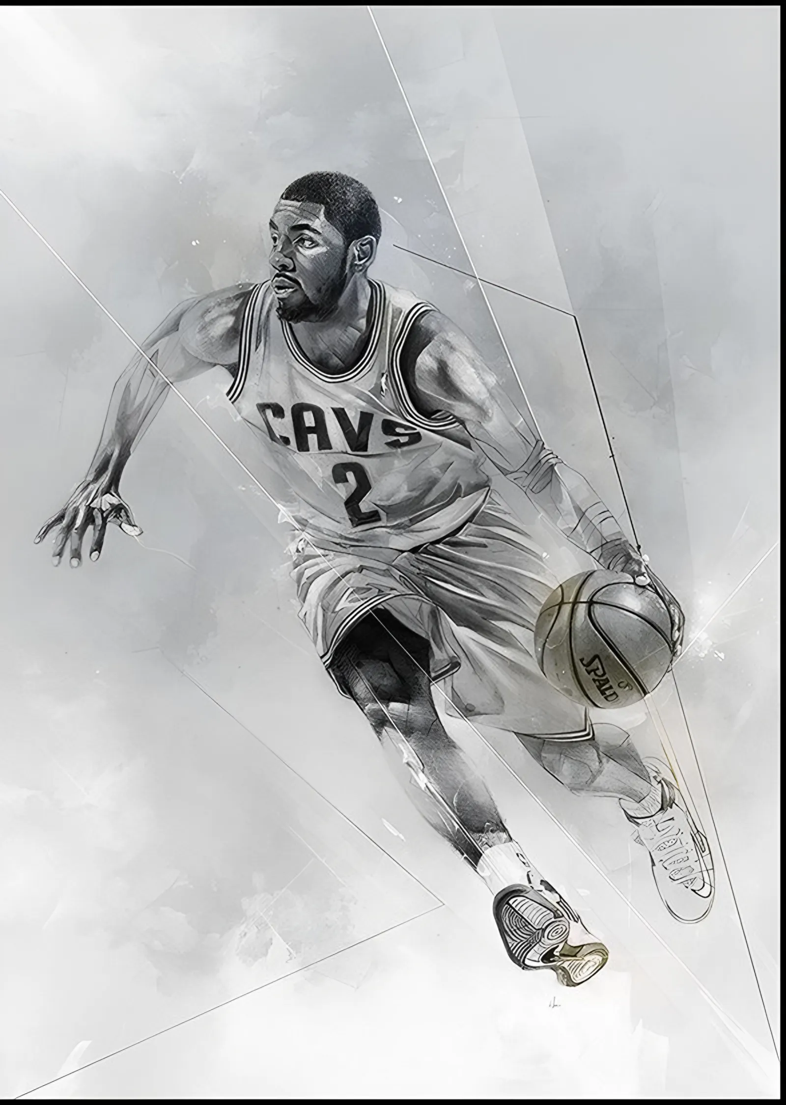 Kyrie Irving: Cleveland 2 Numara metal tablo
