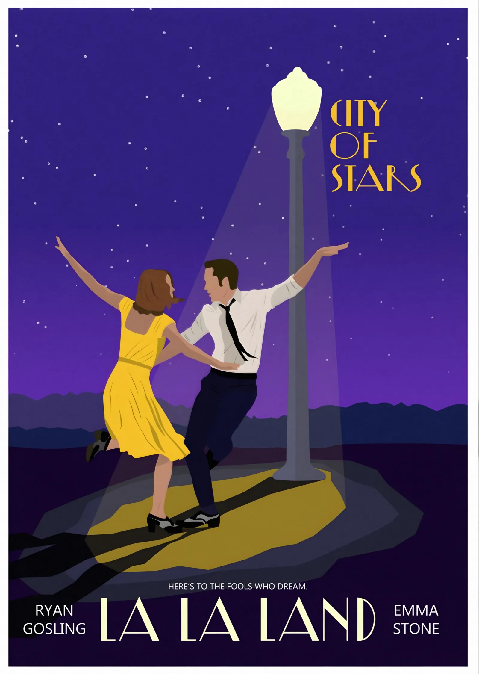 La La Land City of Stars metal tablo