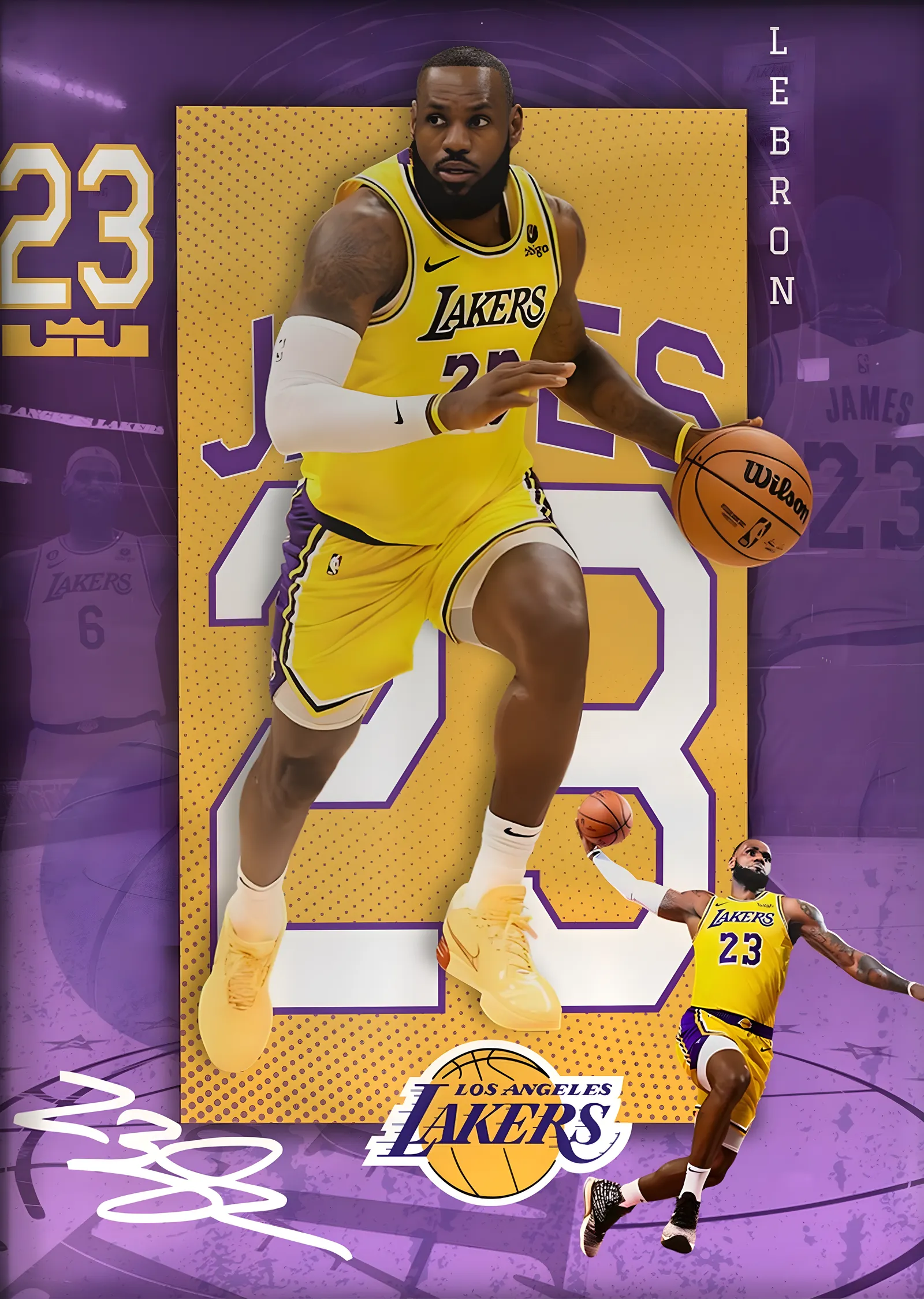 LeBron James: 23 metal tablo