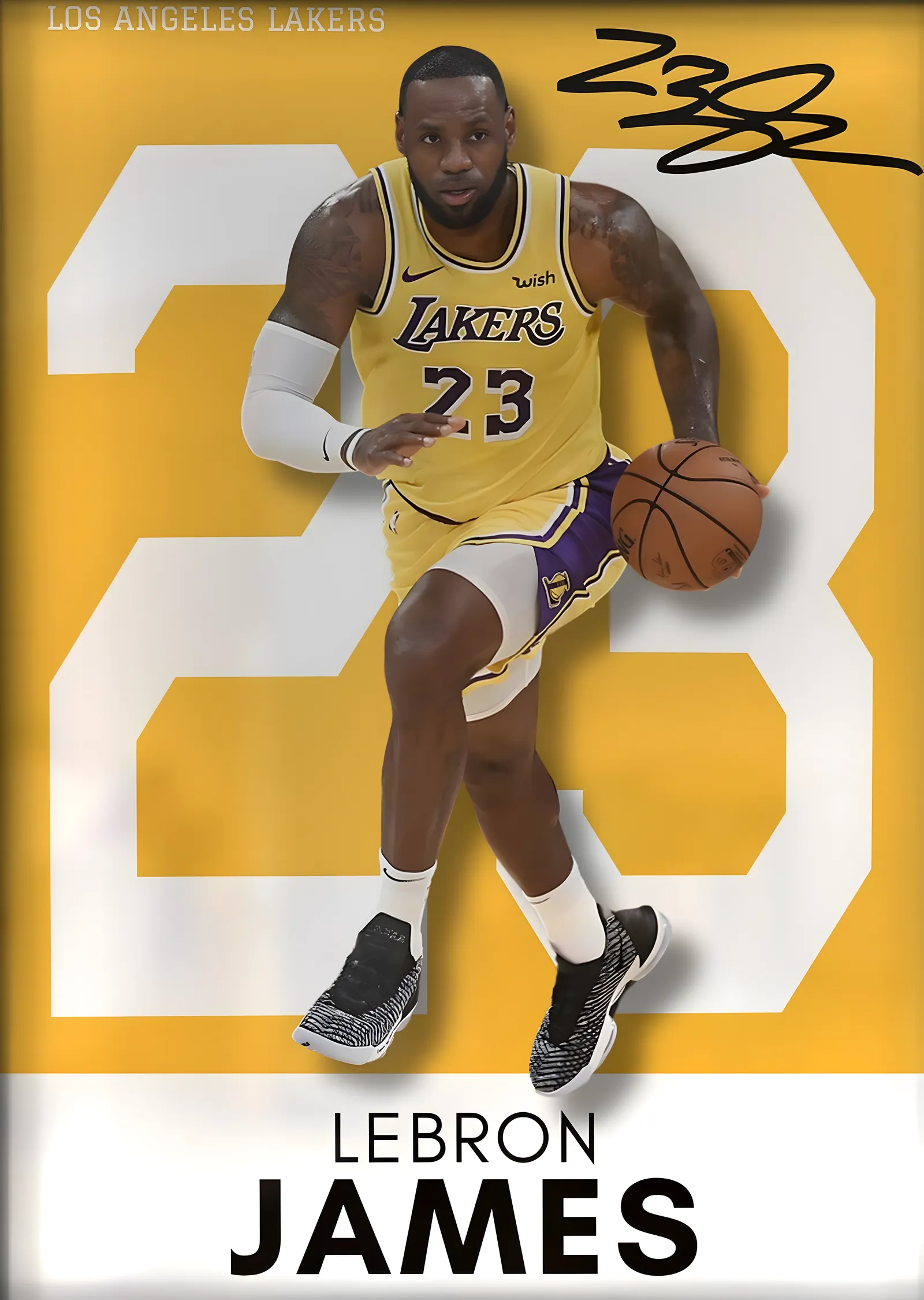 LeBron James: Lakers metal tablo