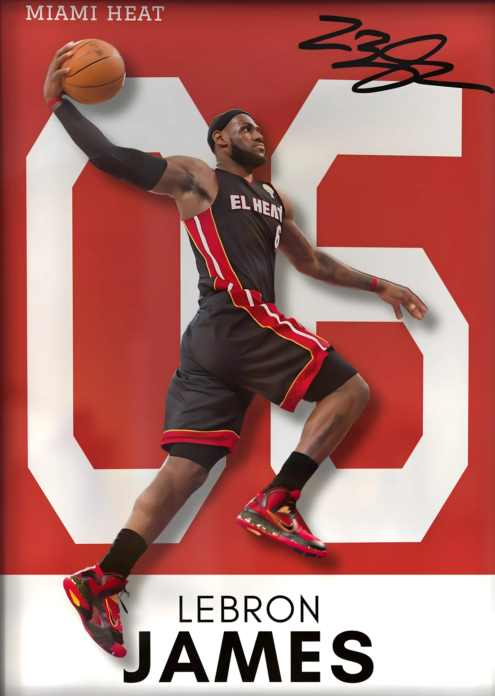 LeBron James: Miami Heat metal tablo