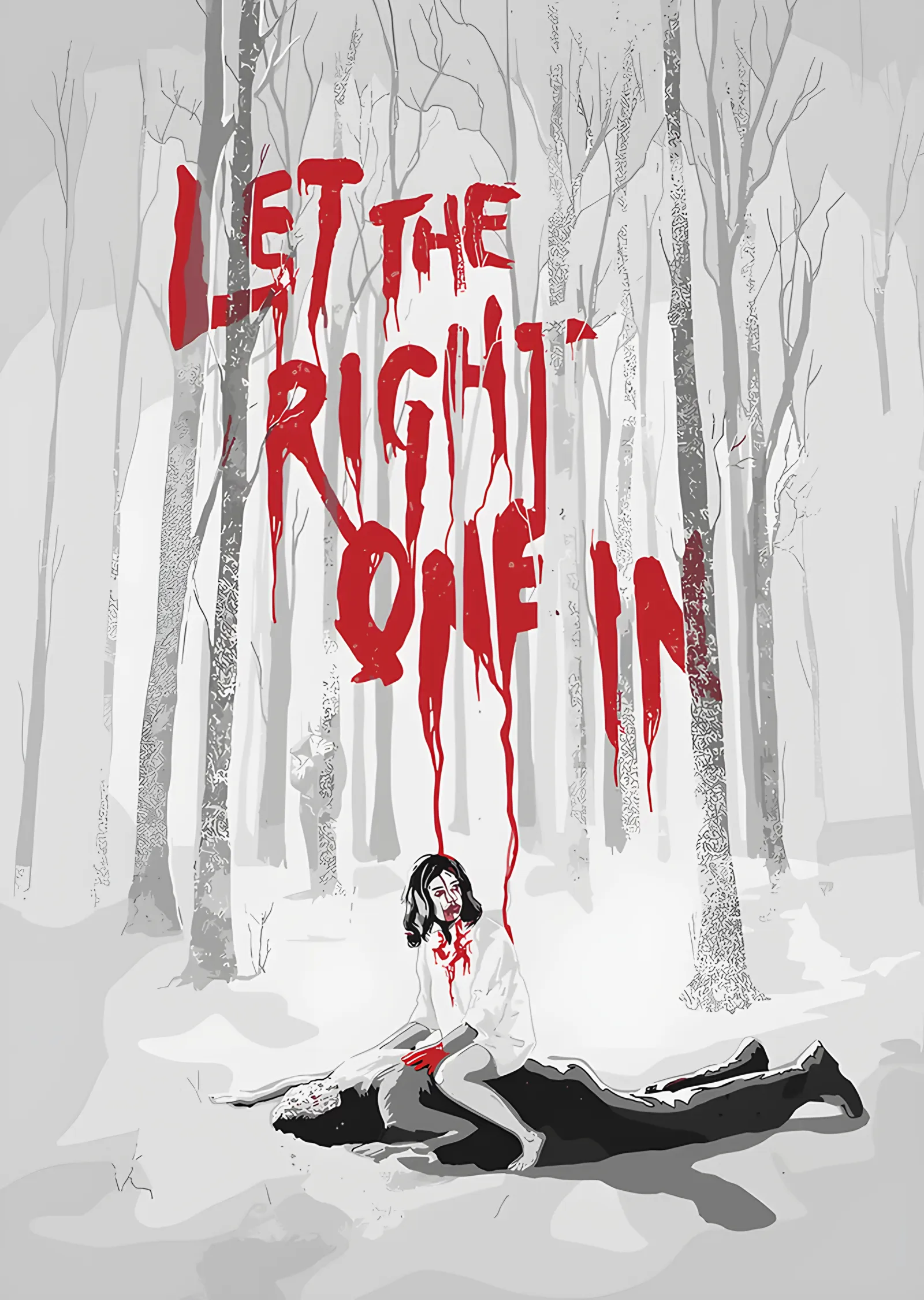Let the Right One In: Karlı Ormanda Kan İzleri metal tablo