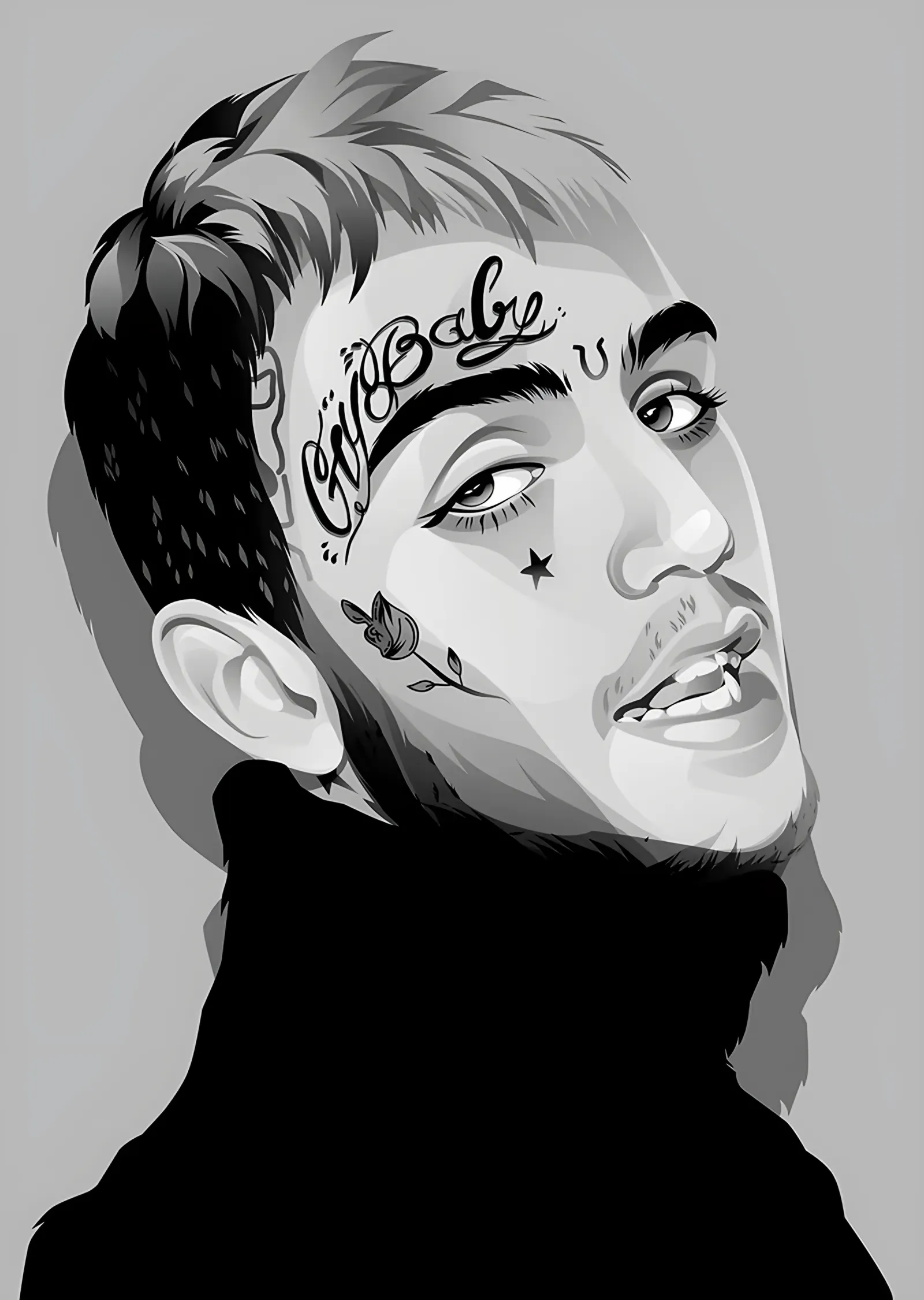 Lil Peep - Crybaby metal tablo