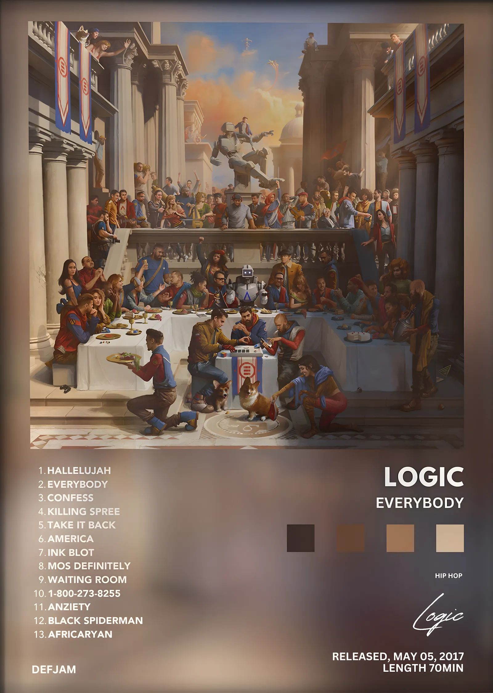 Logic: Everybody metal tablo