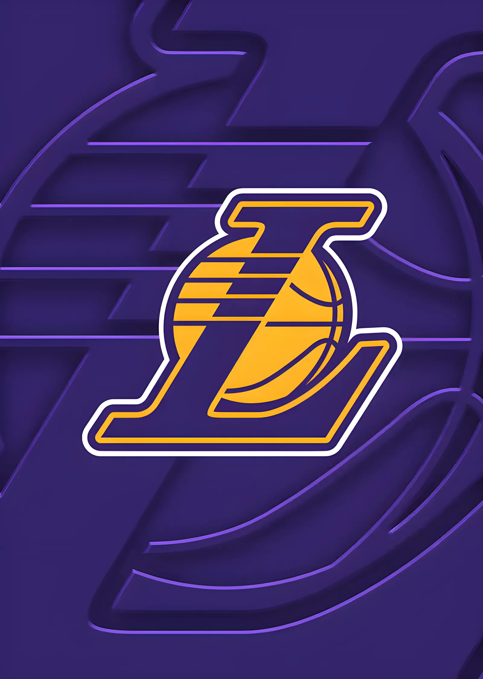 Los Angeles Lakers - Mor Amblem metal tablo