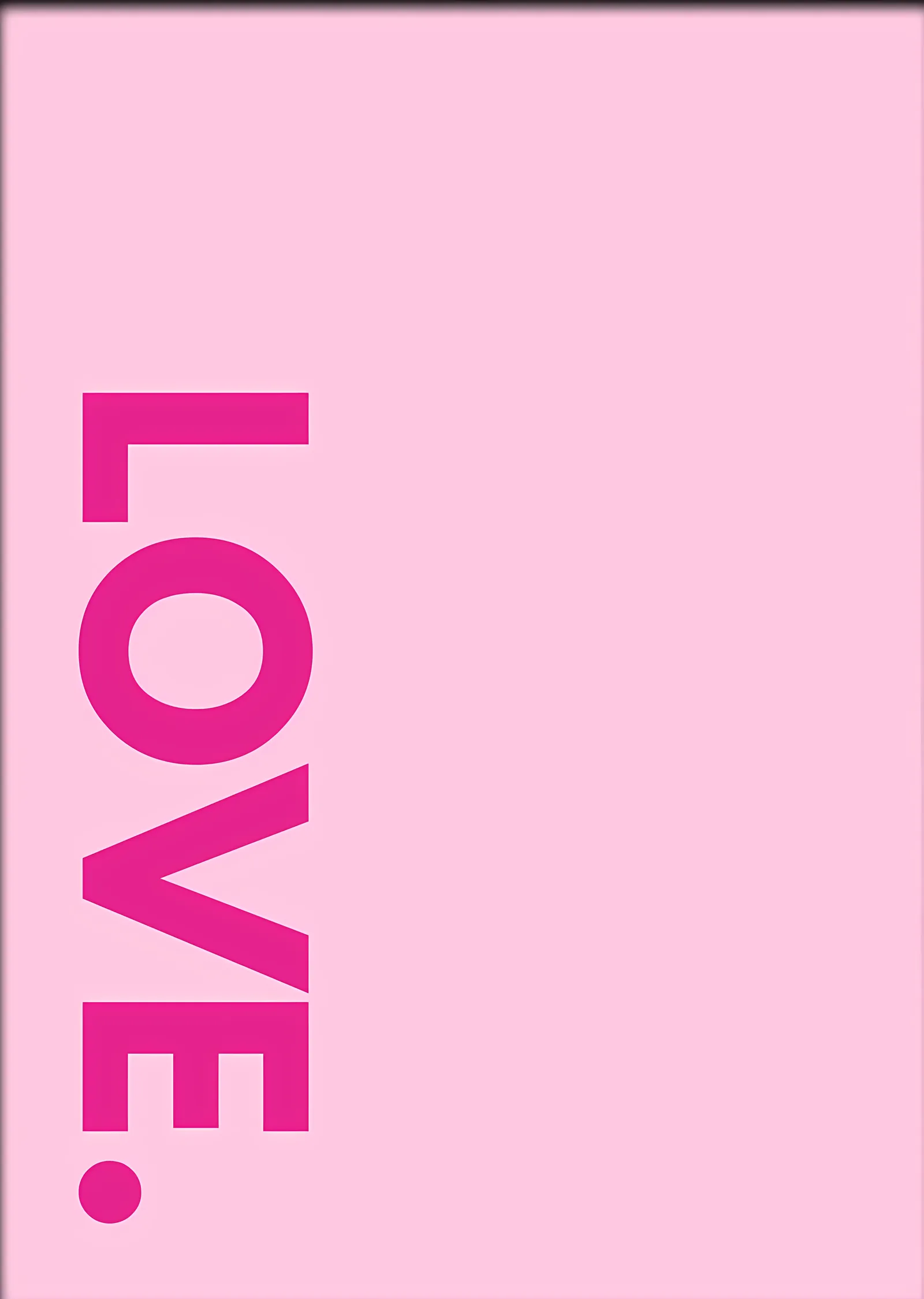 Love Dikey Fuşya metal tablo