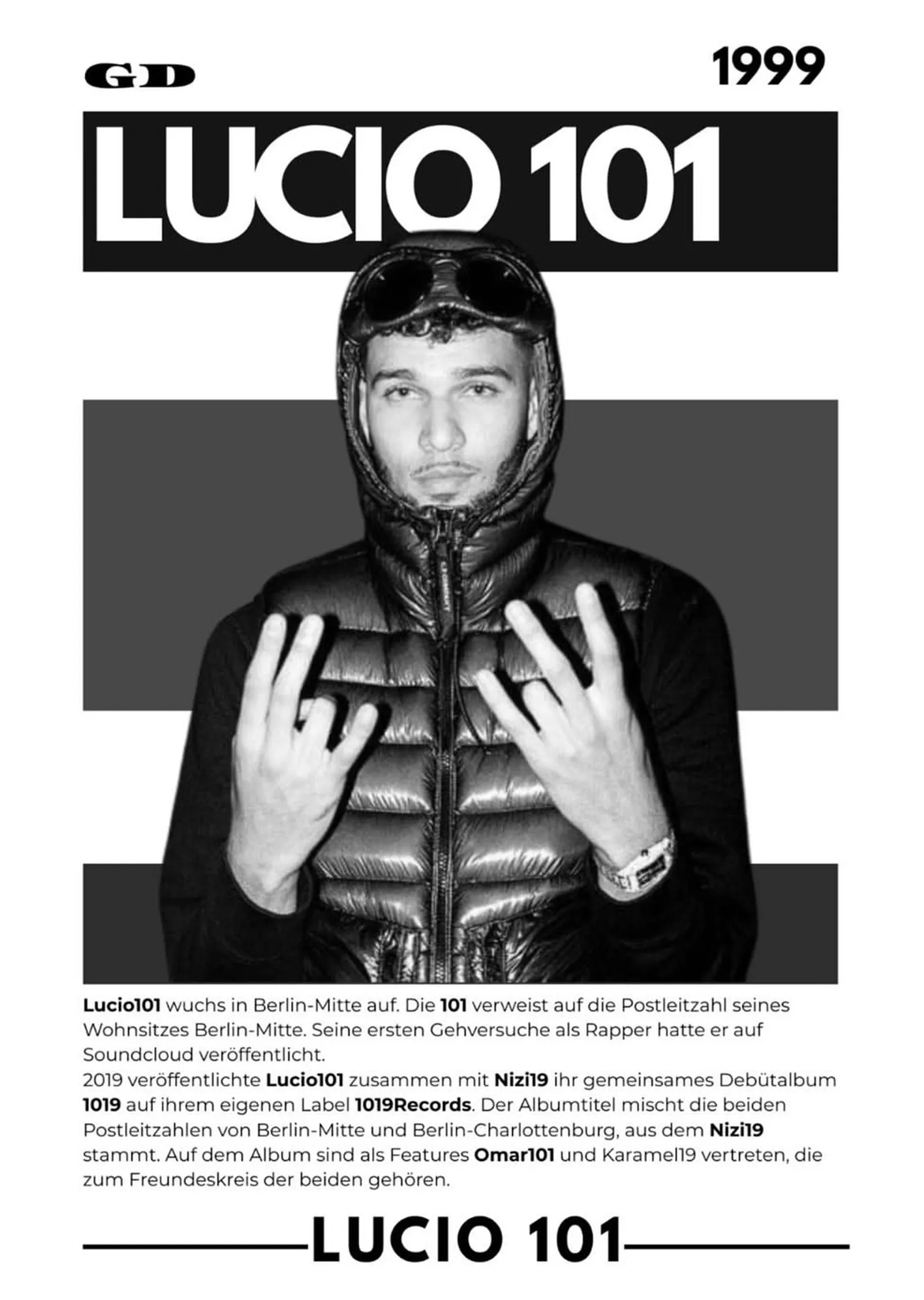 Lucio 101: 1999 Künye Afişi metal tablo