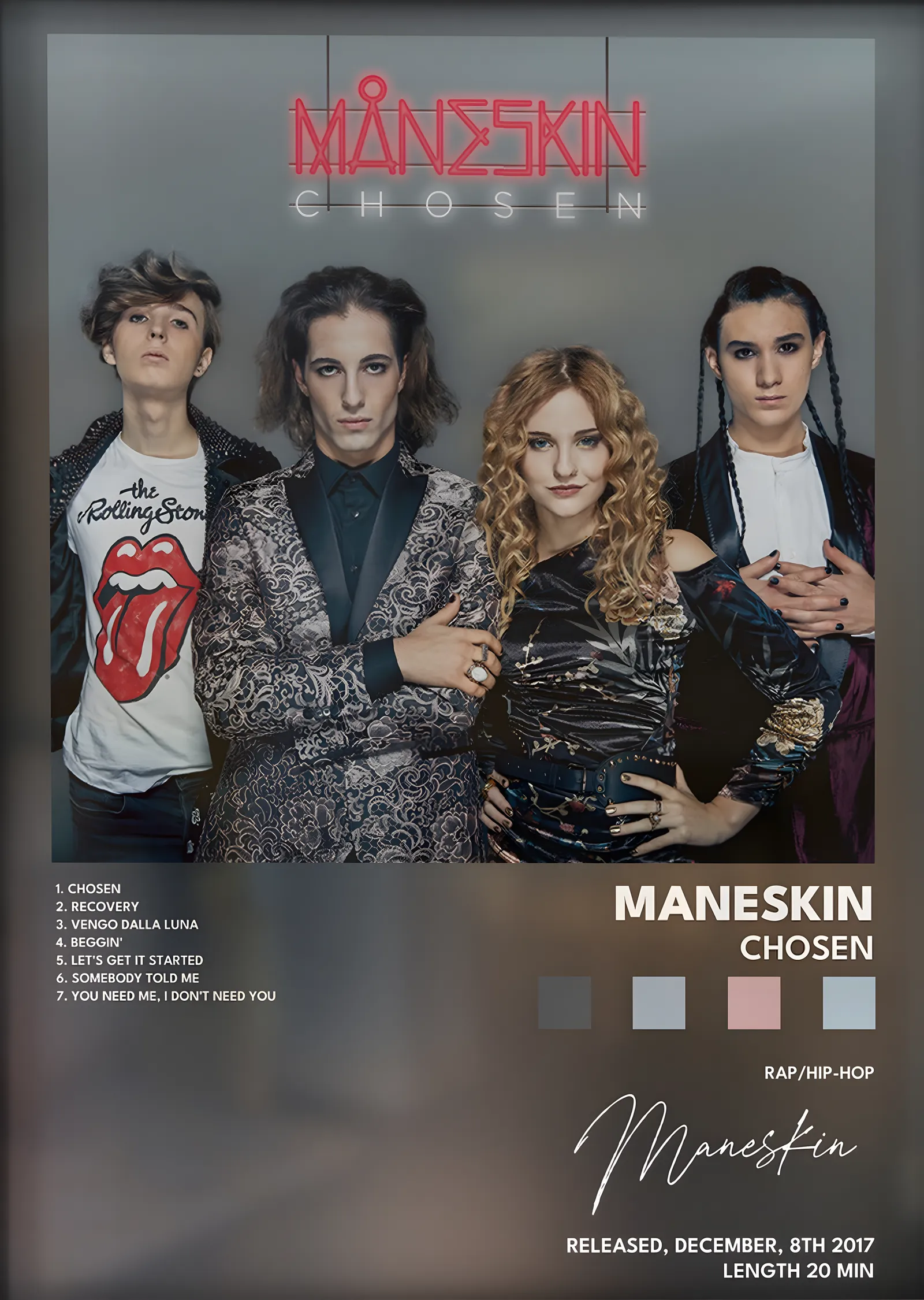 Måneskin: Chosen metal tablo