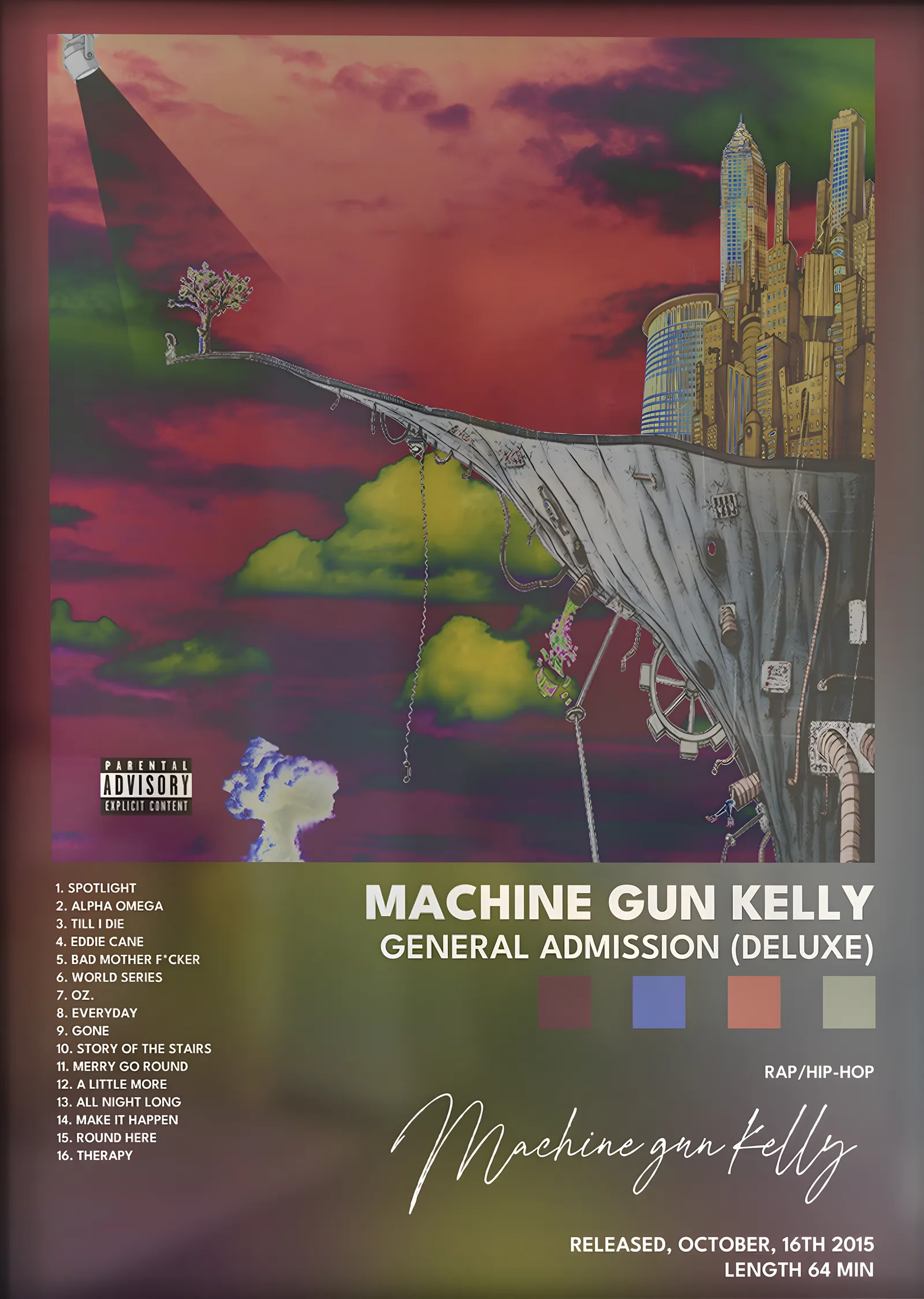 Machine Gun Kelly: General Admission metal tablo