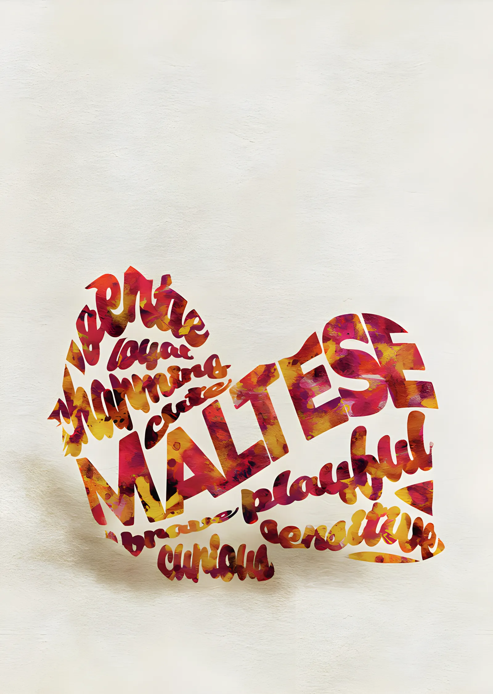 Maltese - Tipografi metal tablo
