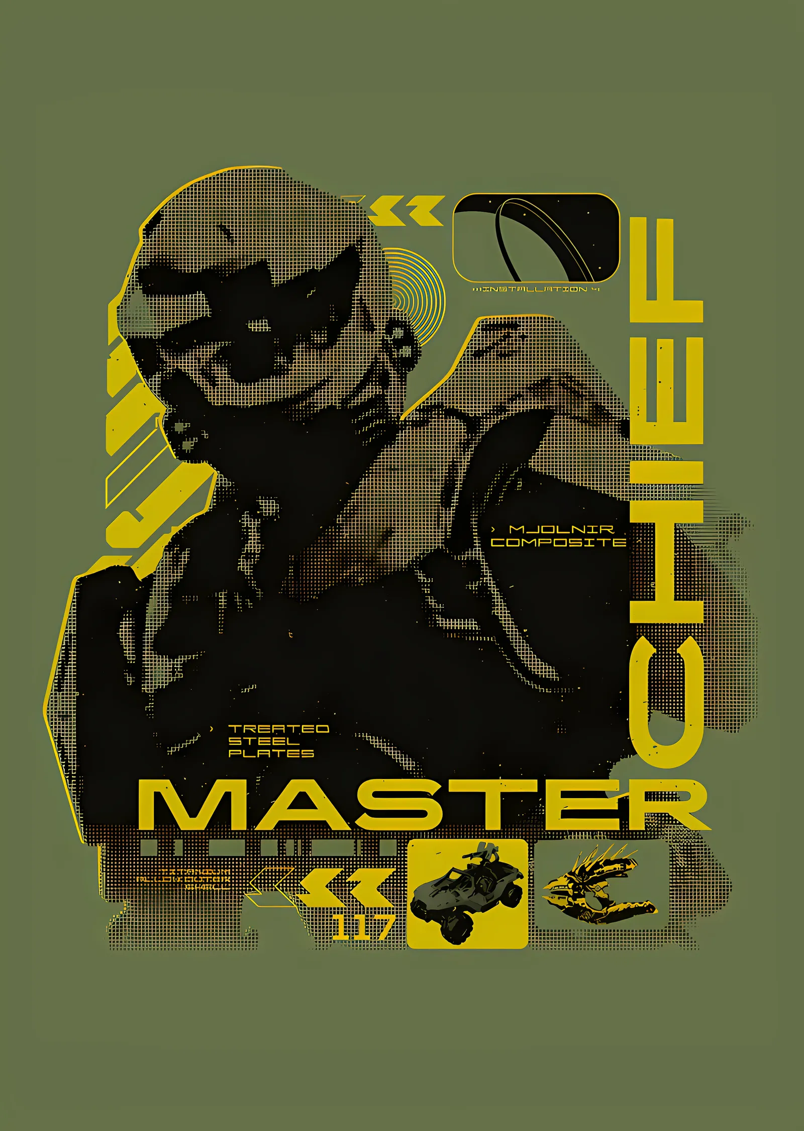Master Chief - Halo metal tablo