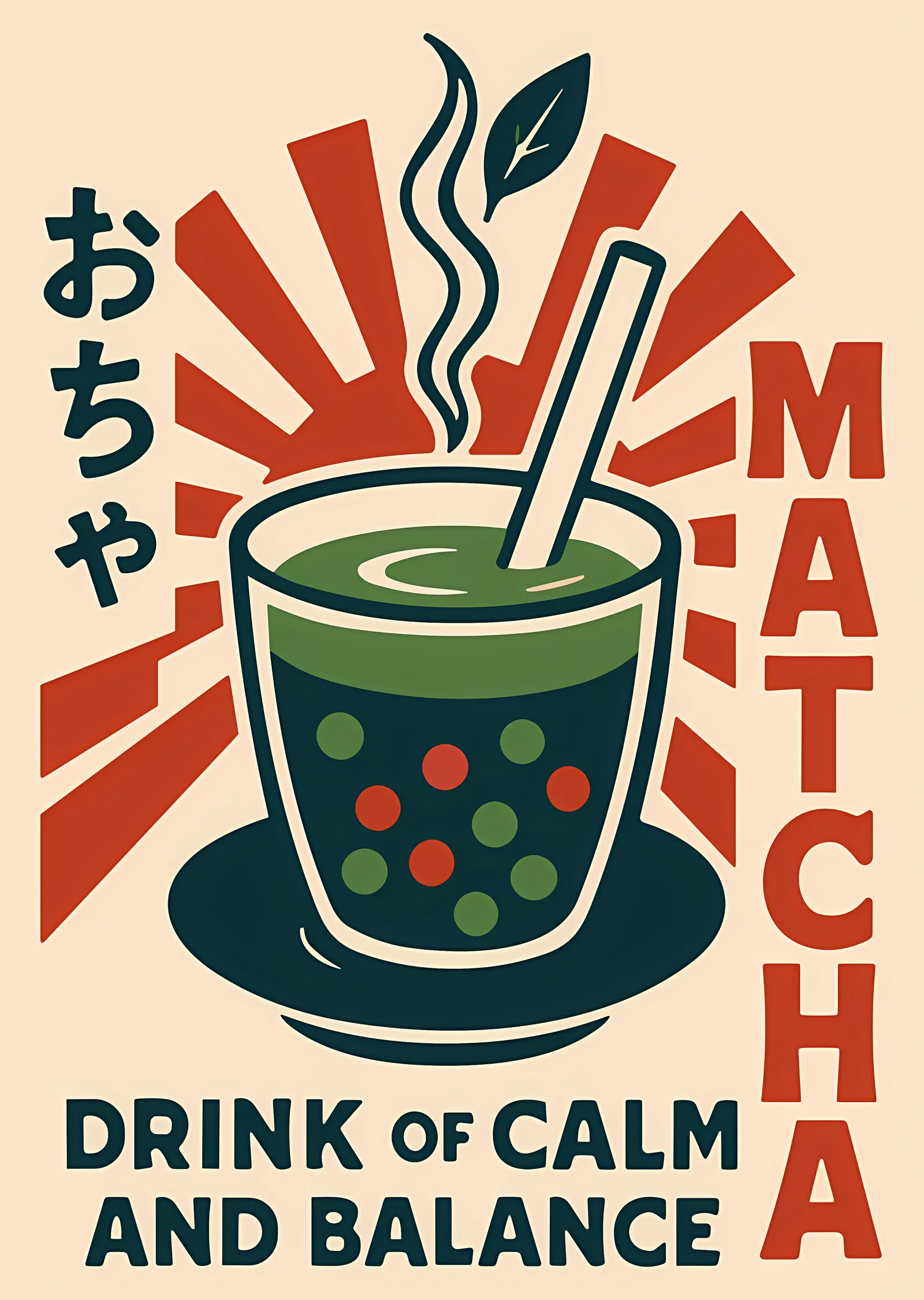 Matcha - Sakinlik İçeceği metal tablo