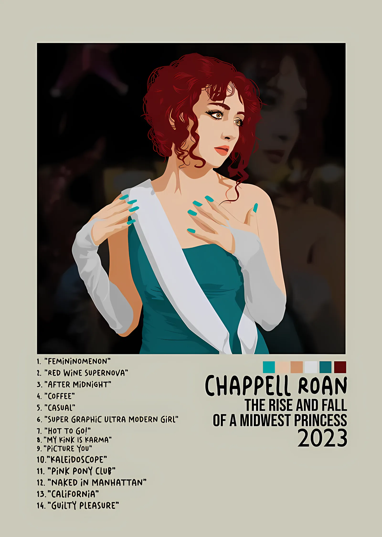Chappell Roan - The Rise and Fall of a Midwest Princess metal tablo