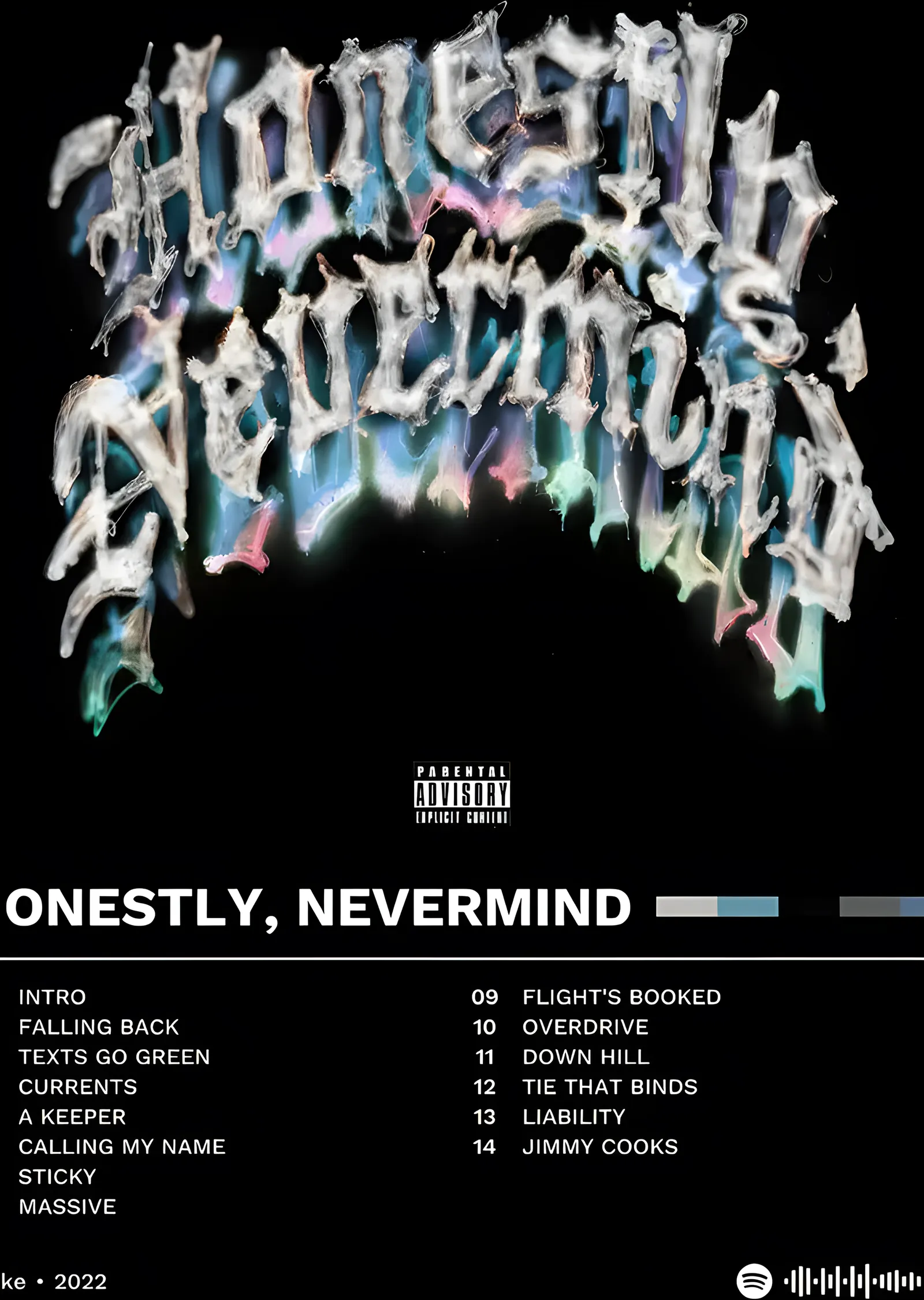 Drake - Honestly, Nevermind metal tablo