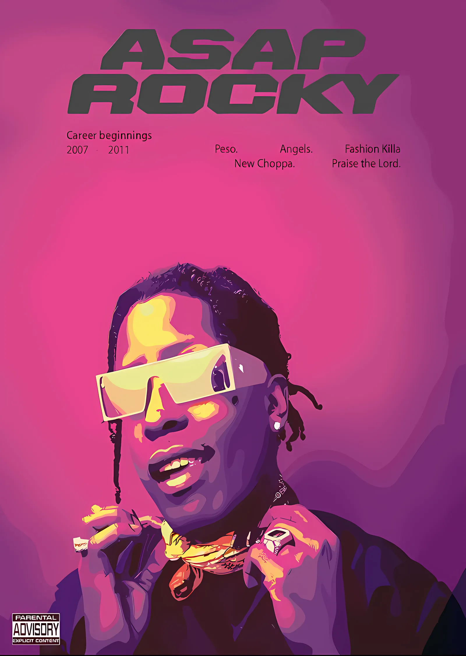 ASAP Rocky - Pembe Zeminde Künye metal tablo