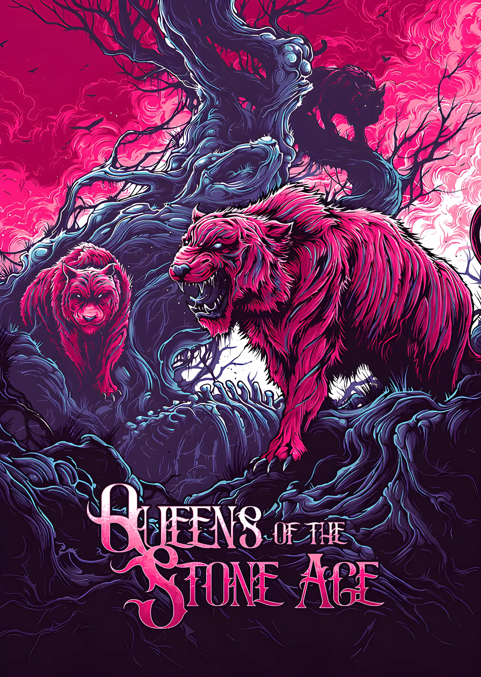 Queens of the Stone Age - Kızıl Ayılar metal tablo