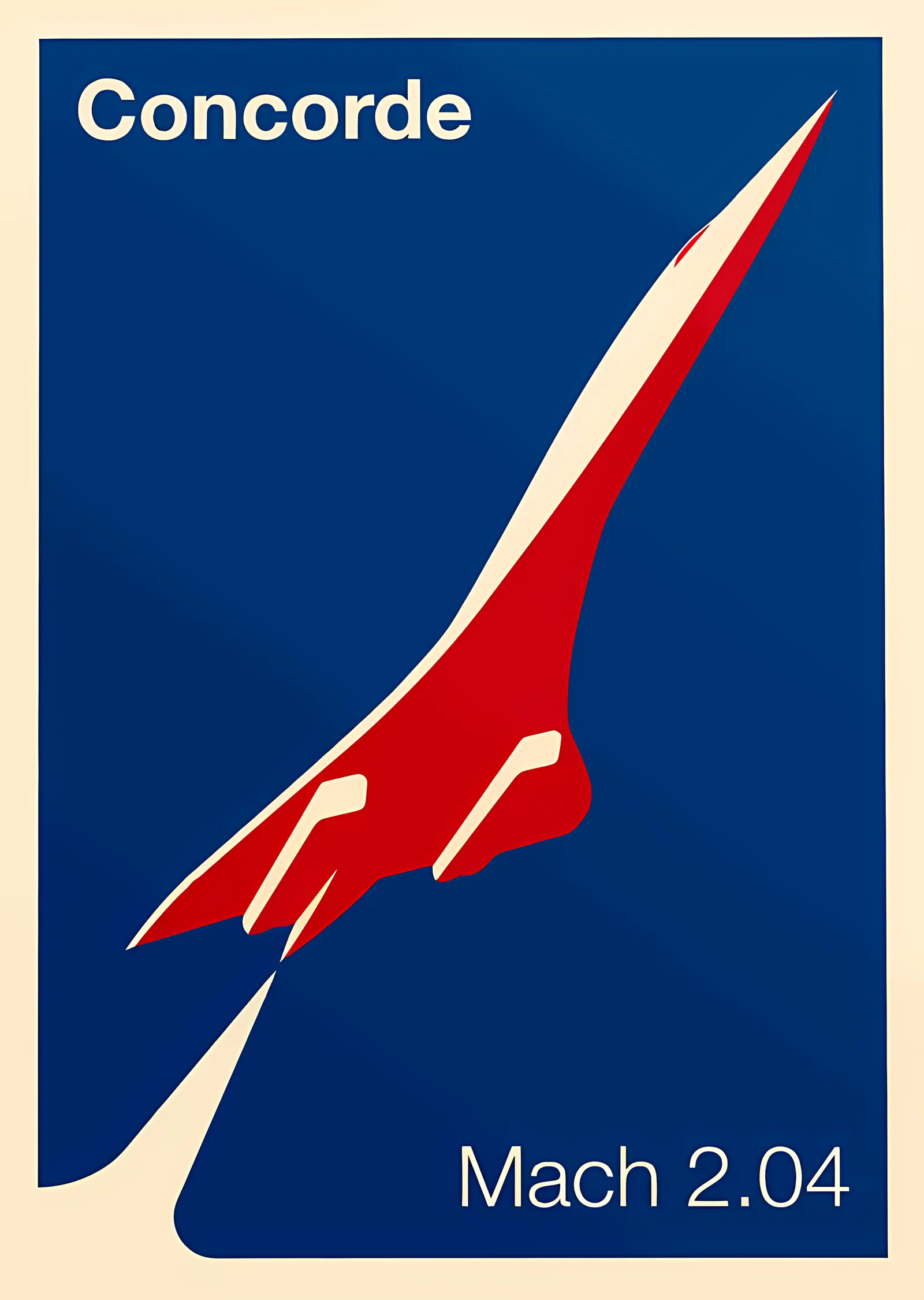 Concorde - Mach 2.04 metal tablo