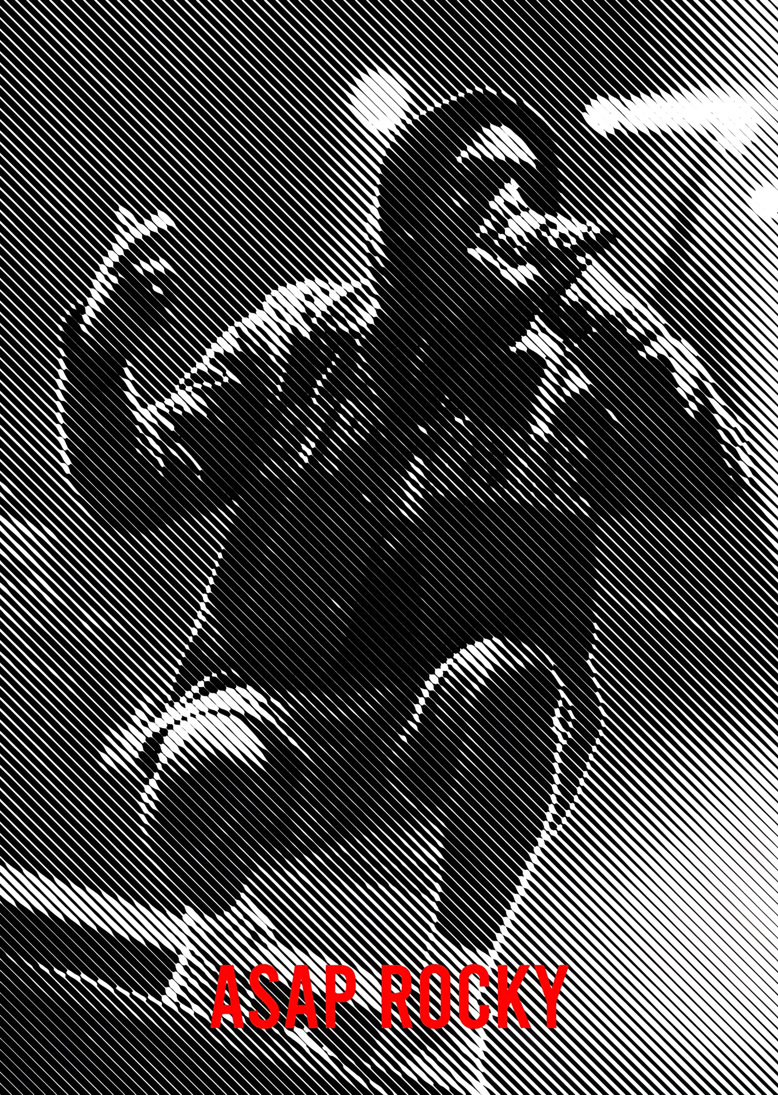 ASAP Rocky - Halftone Sahne Karesi metal tablo