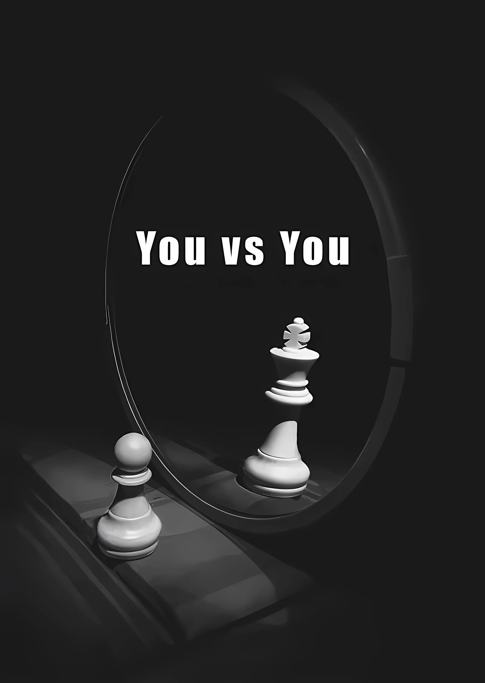 You vs You - Satranç metal tablo