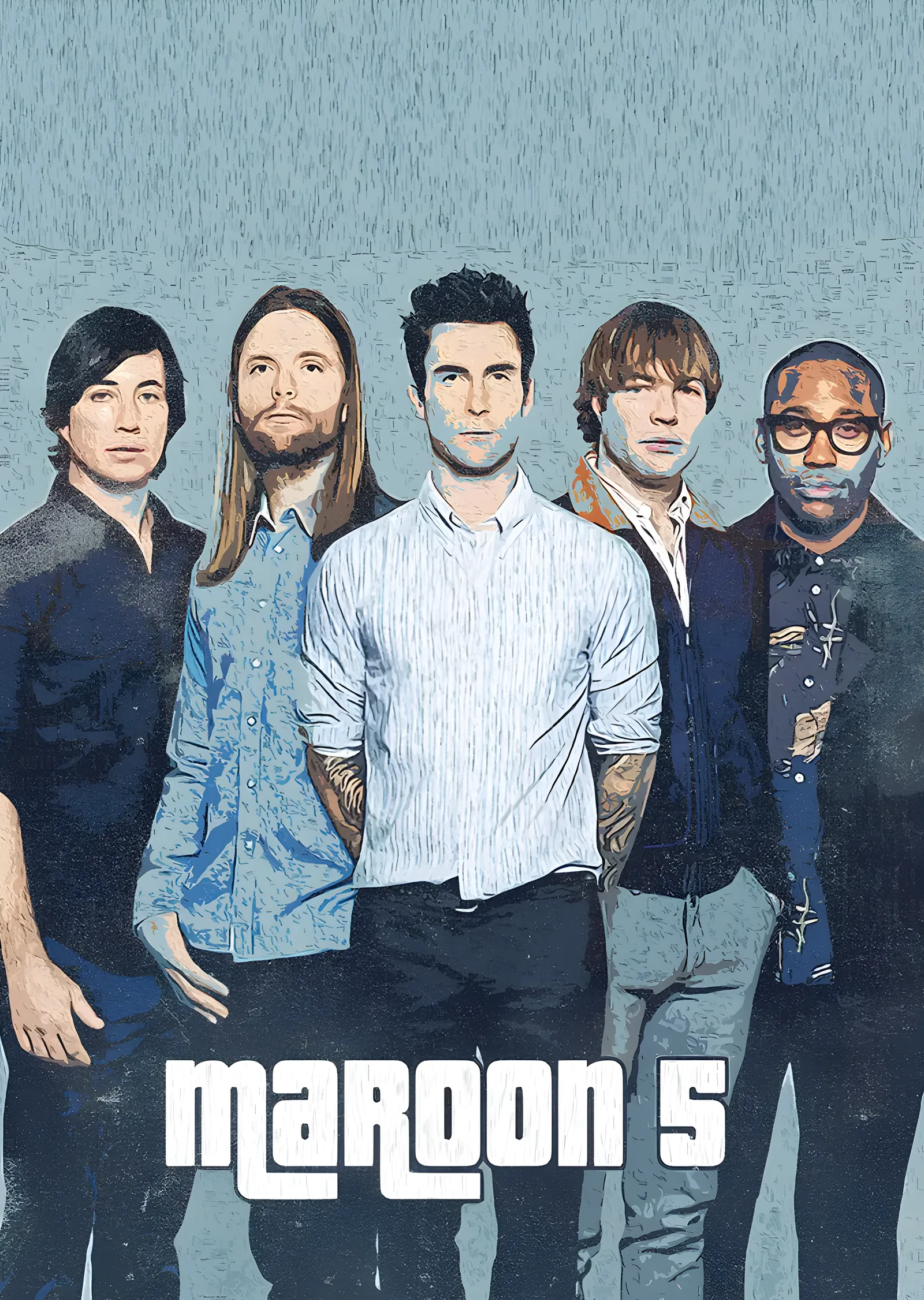 Maroon 5 - Grup Kadrosu metal tablo