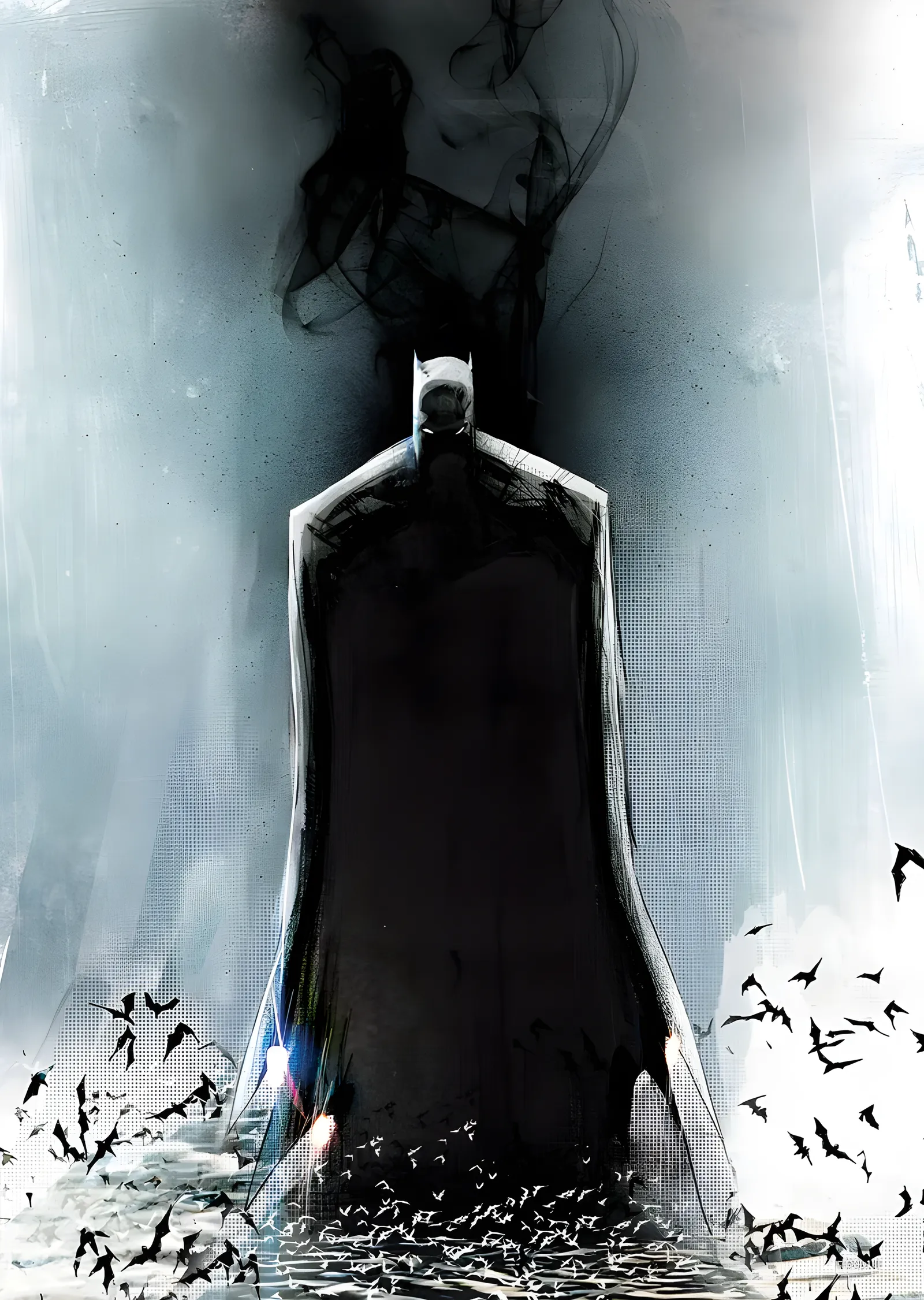 Batman - Sisli Çatıda metal tablo