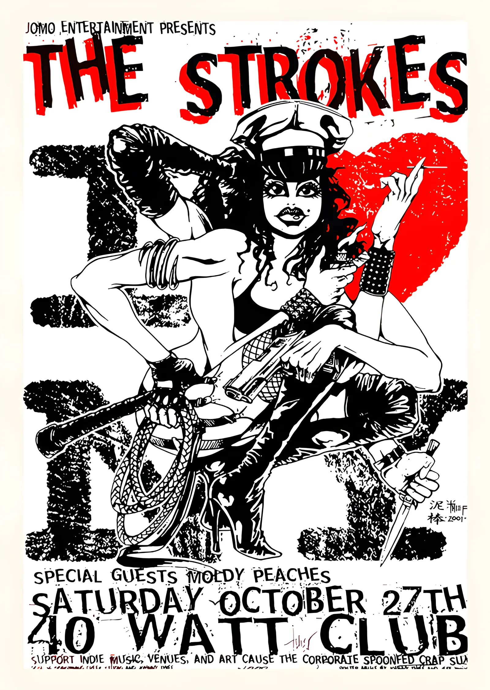 The Strokes - 40 Watt Club Konser Afişi metal tablo