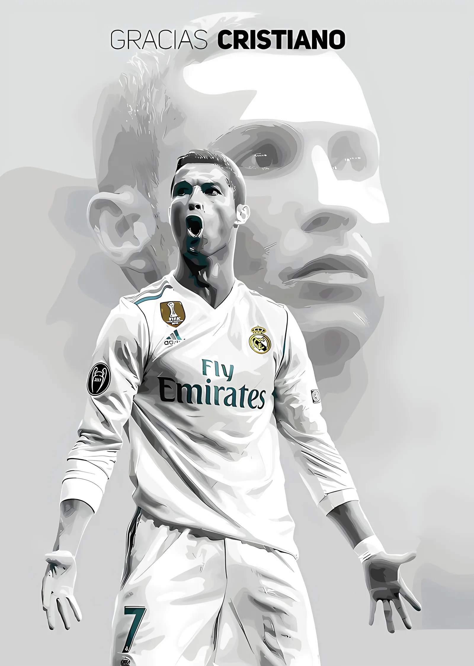 Cristiano Ronaldo - Gracias Cristiano metal tablo