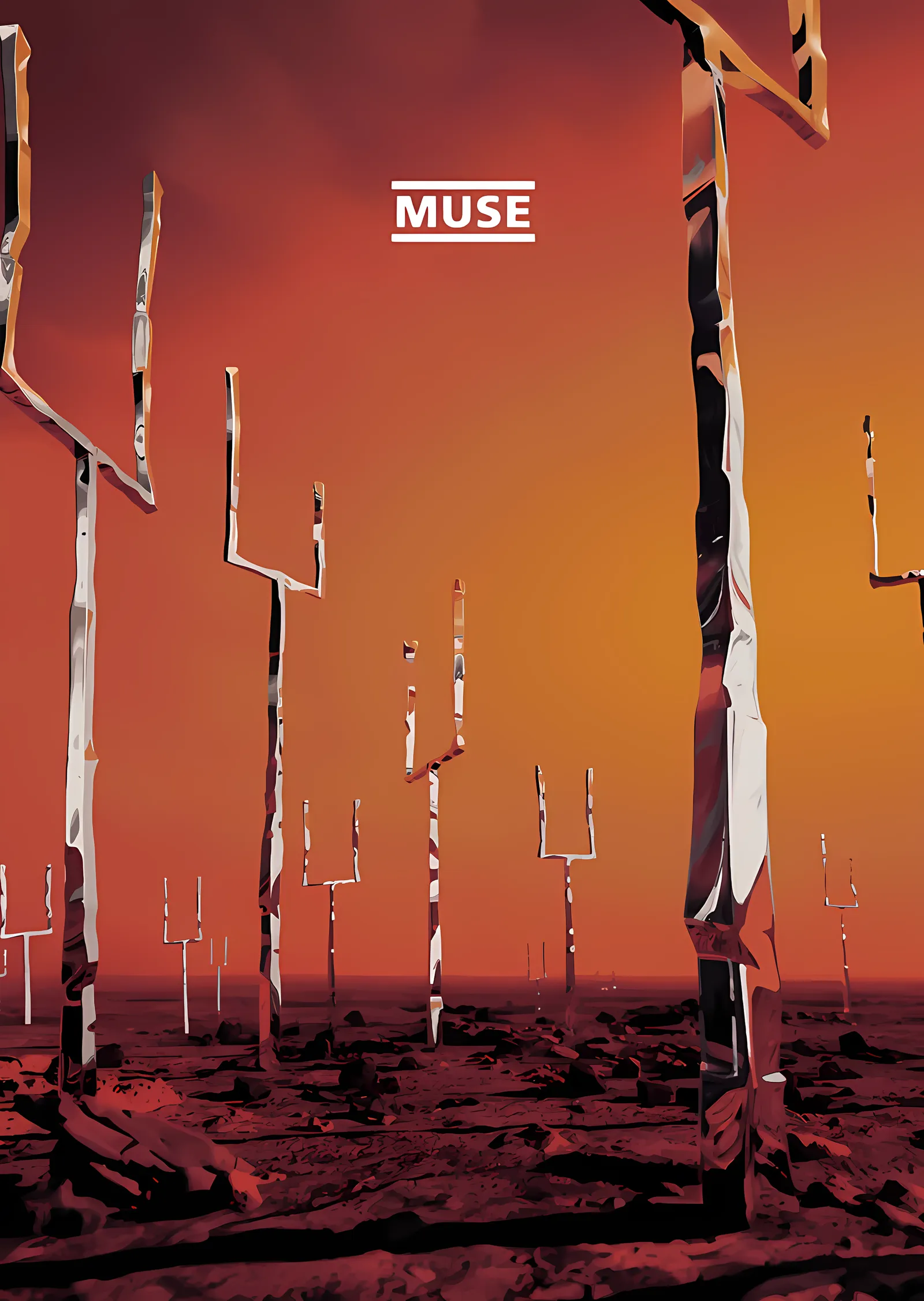 Muse - Kızıl Ufuk metal tablo