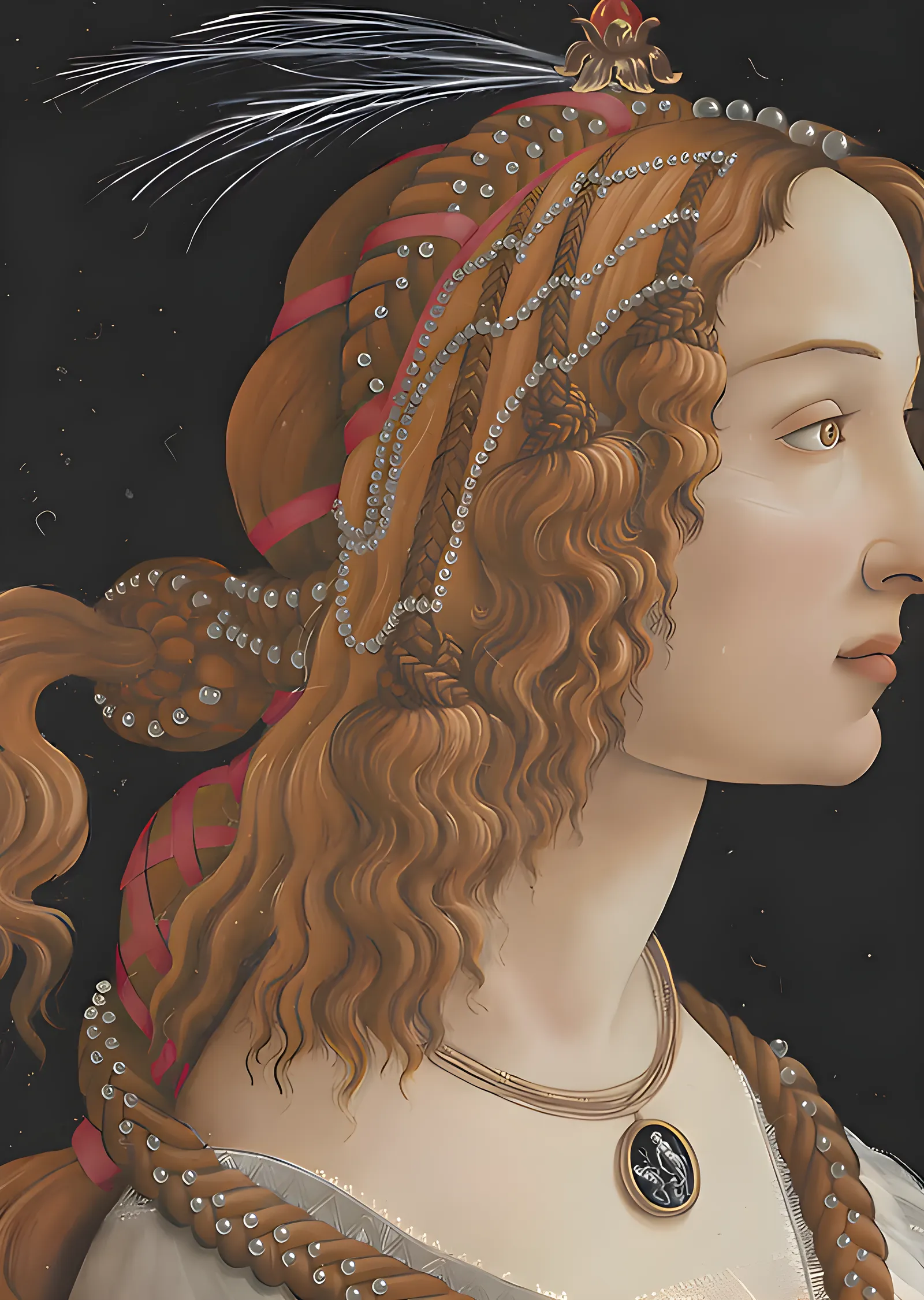 Botticelli - Venüs Yakın Plan metal tablo