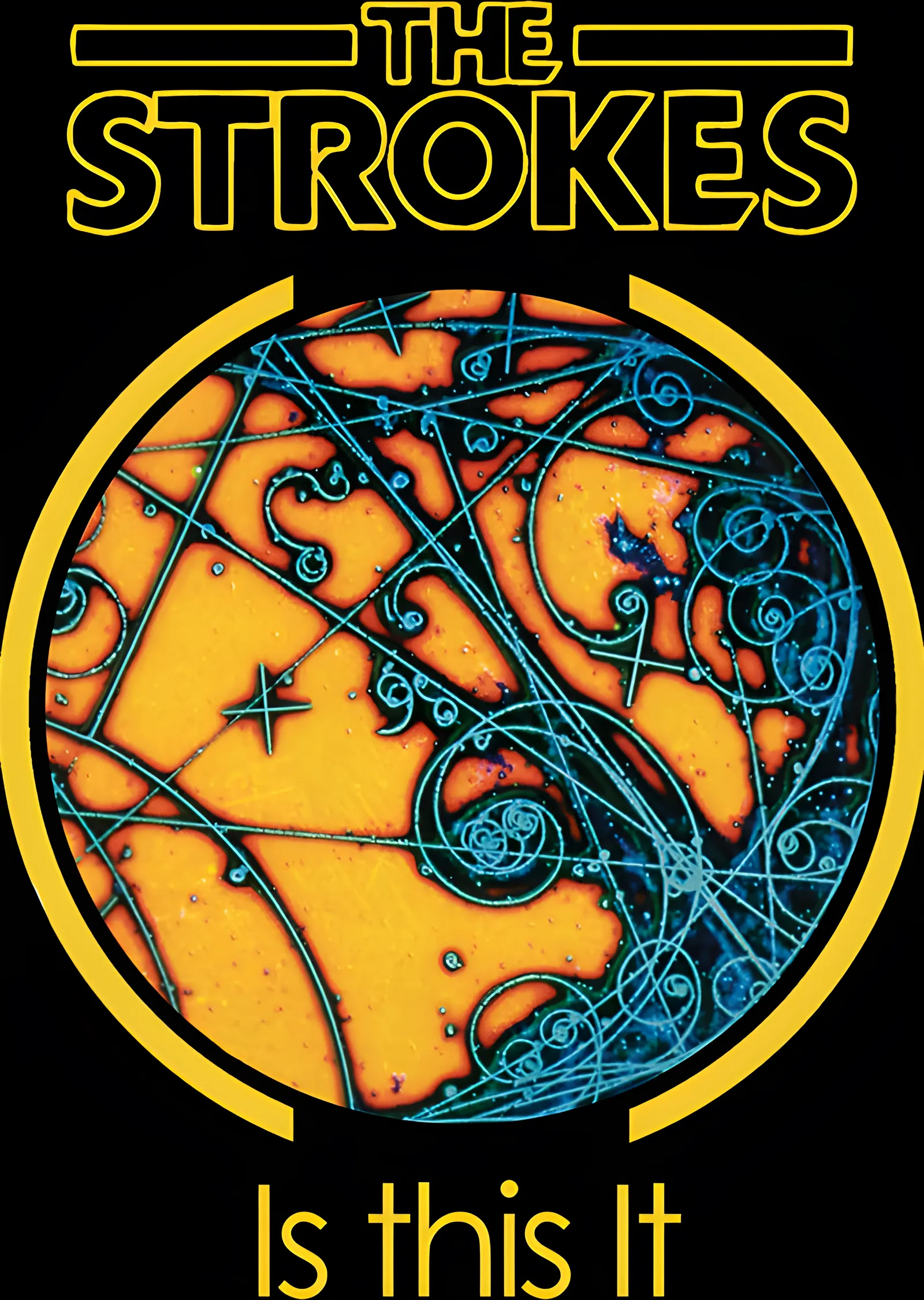 The Strokes - Is This It Turuncu Daire metal tablo