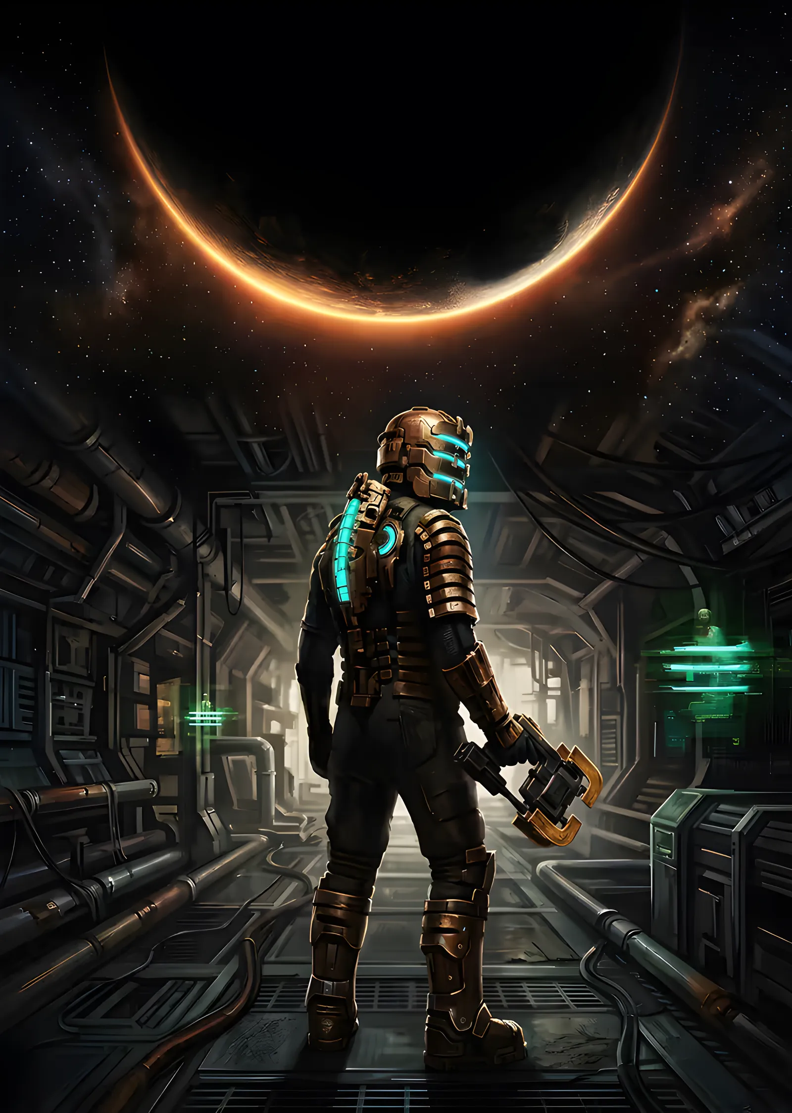 Dead Space - Koridor metal tablo