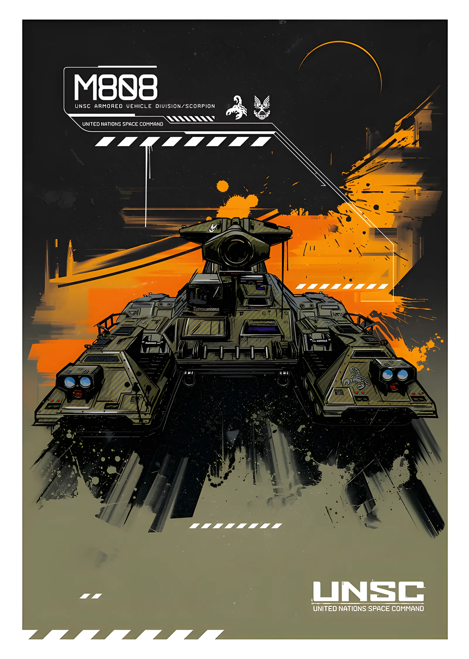 M808 Tank - UNSC metal tablo
