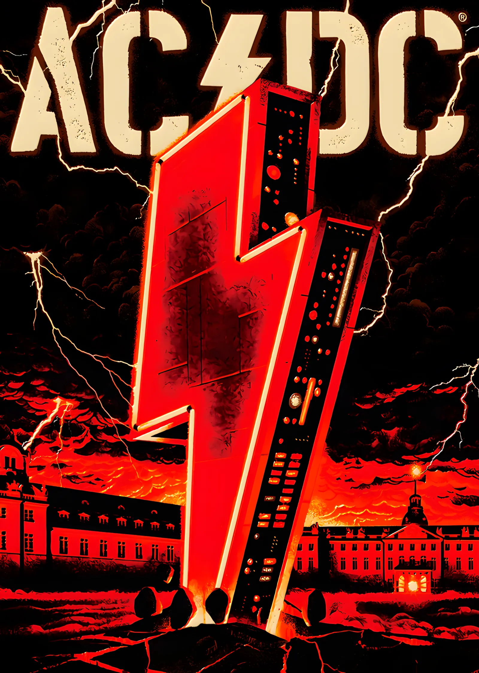 AC/DC - Kırmızı Şimşek metal tablo