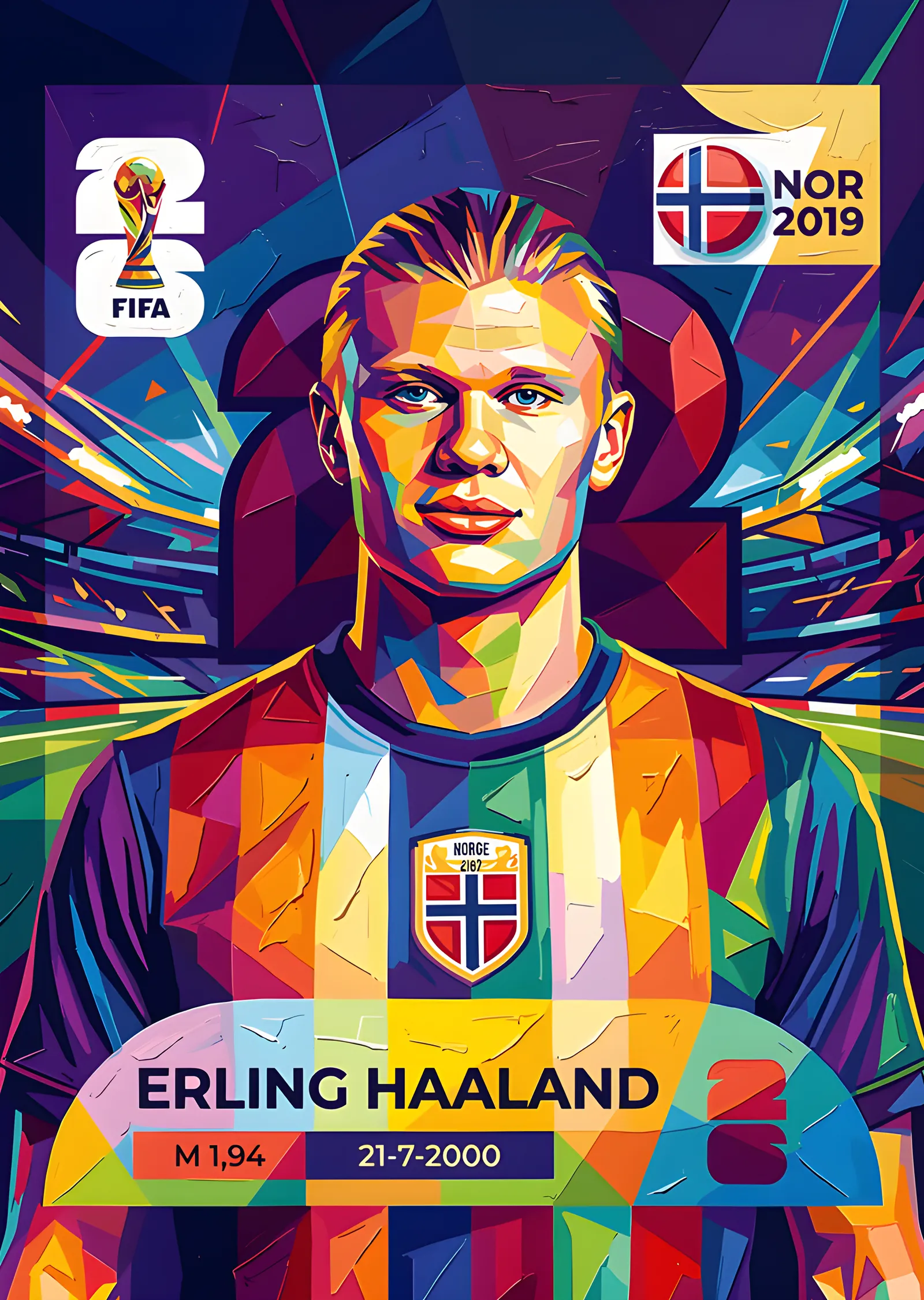 Erling Haaland - Pop Art metal tablo