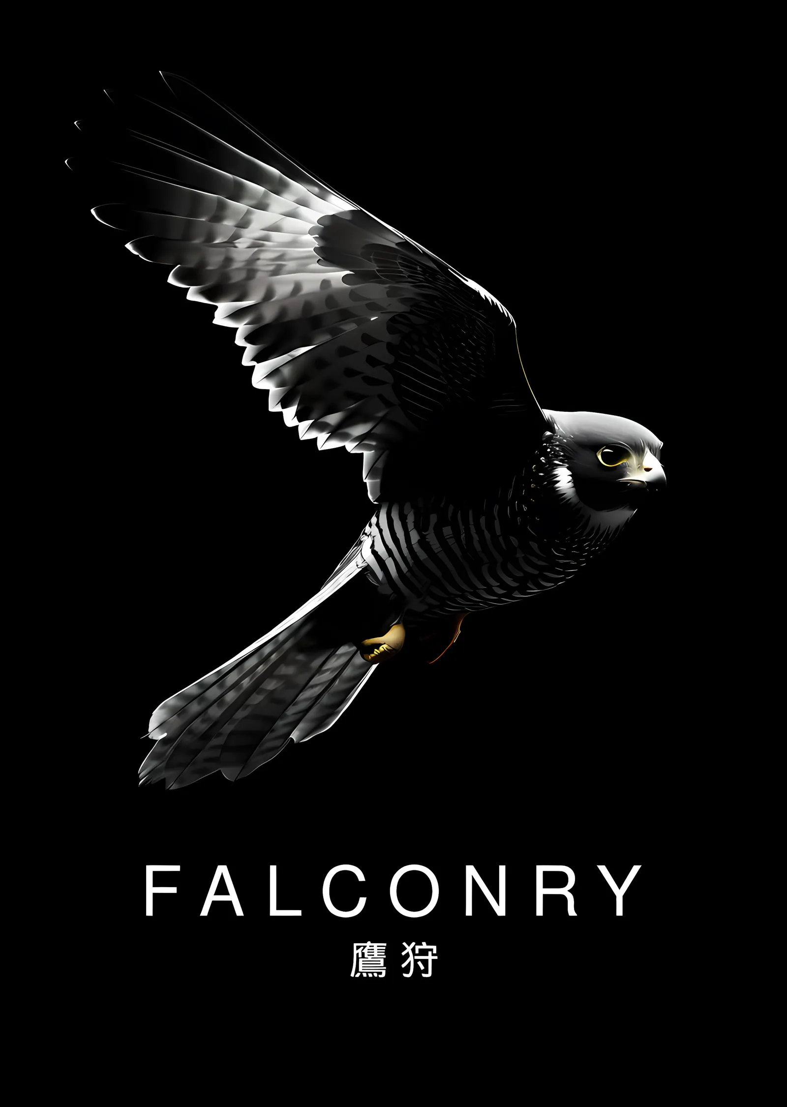 Falconry - Doğan metal tablo
