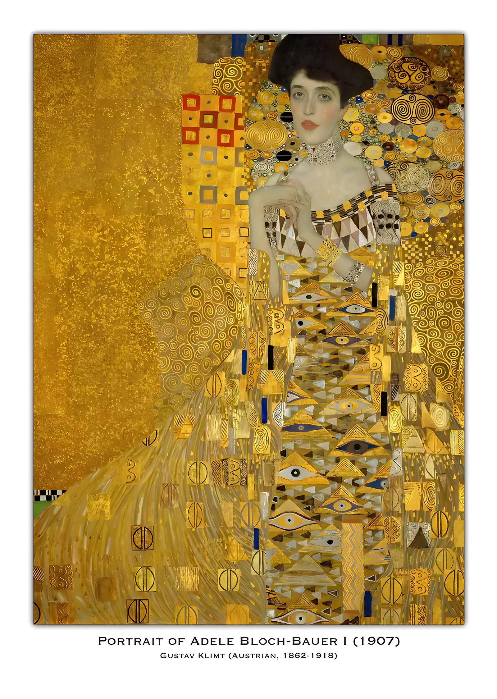Gustav Klimt - Adele Bloch-Bauer I Portresi metal tablo