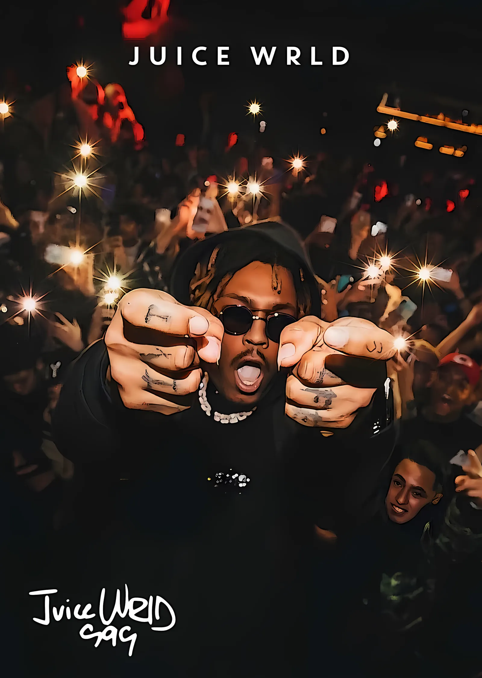 Juice WRLD - Kalabalığın Önünde metal tablo