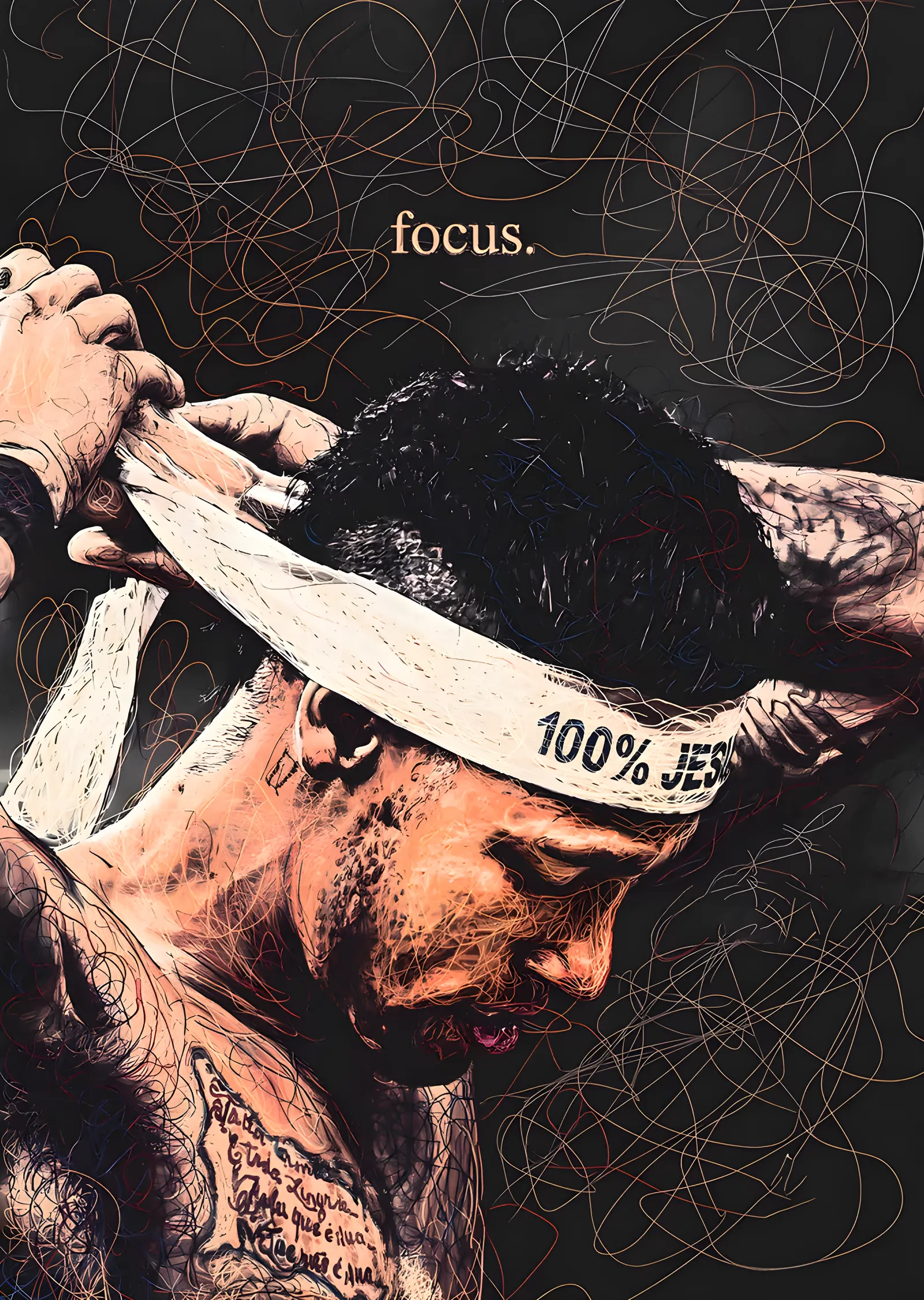 Focus - Boksör metal tablo